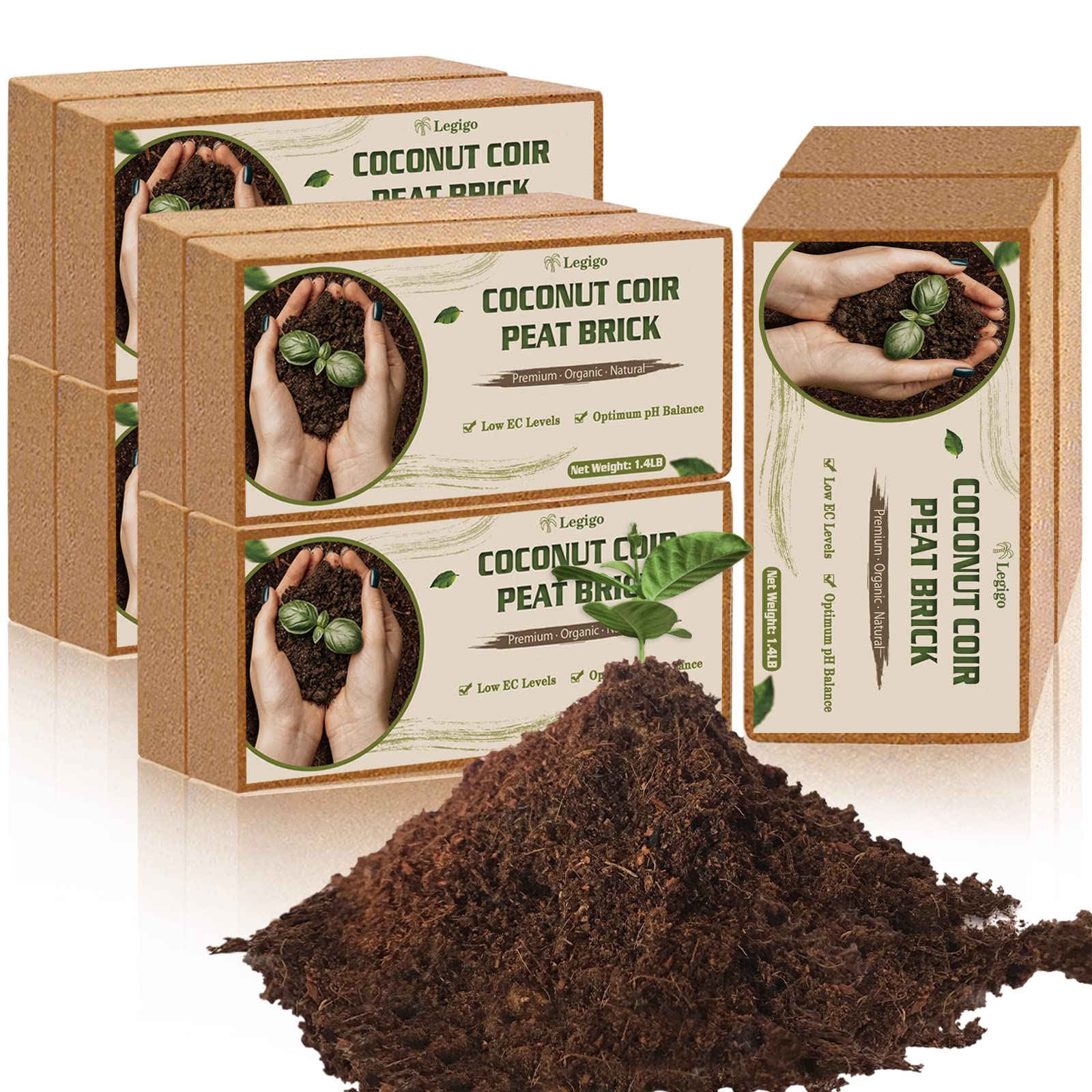 Legigo Organic Coco Coir Bricks 10-Pack