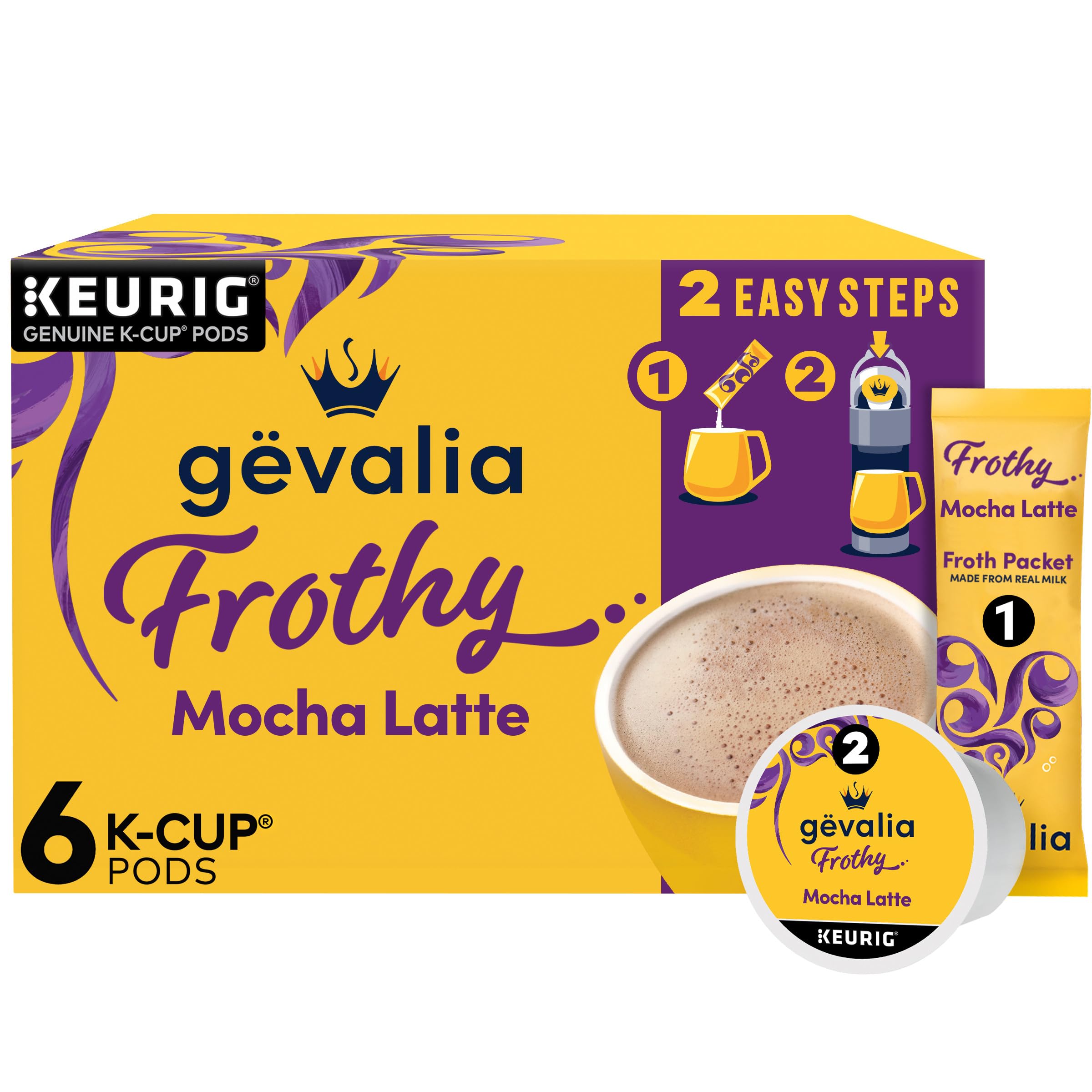 Gevalia Mocha Latte Froth K-Cup Kit 6 Count
