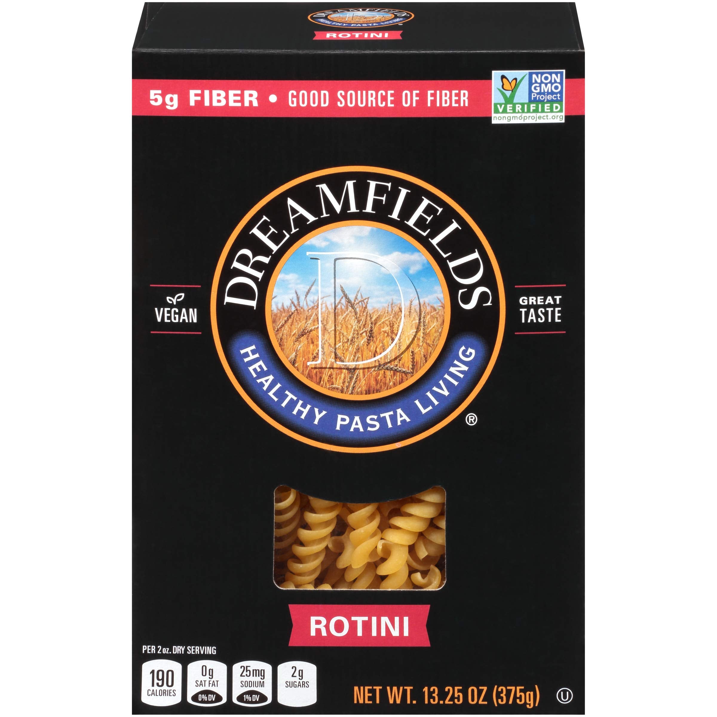 Dreamfields Rotini Healthy Pasta Boxes 13.25oz 6 Pack
