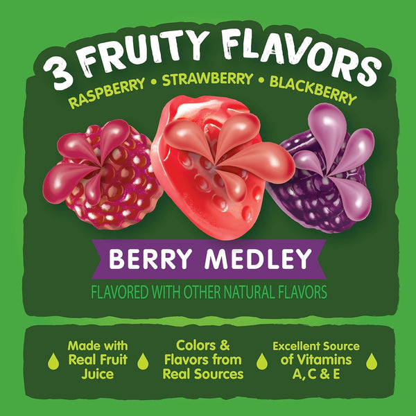 Black Forest Juicy Burst Fruit Snacks, Berry Medley, 0.8 Ounce Pouches