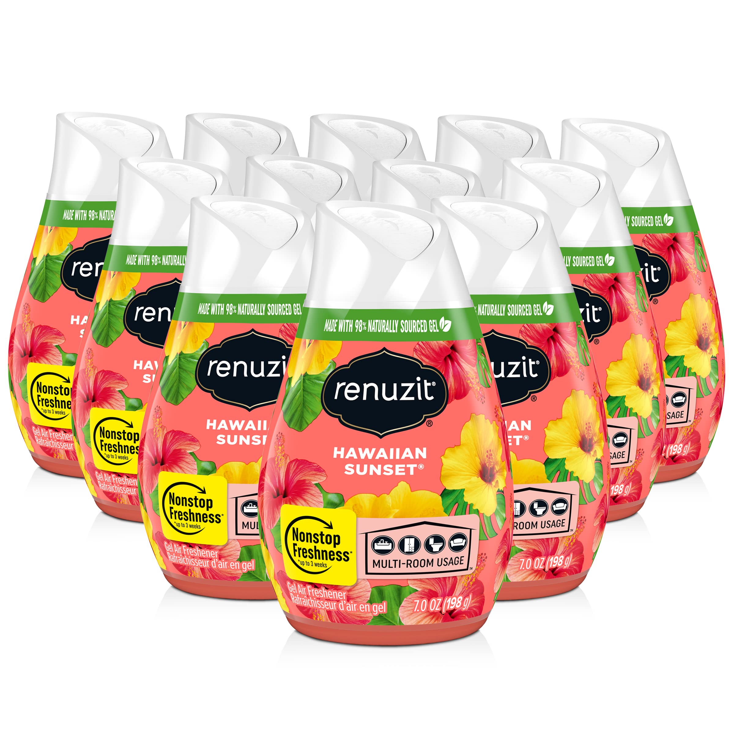 Renuzit Hawaiian Sunset Gel Air Freshener 12-Pack