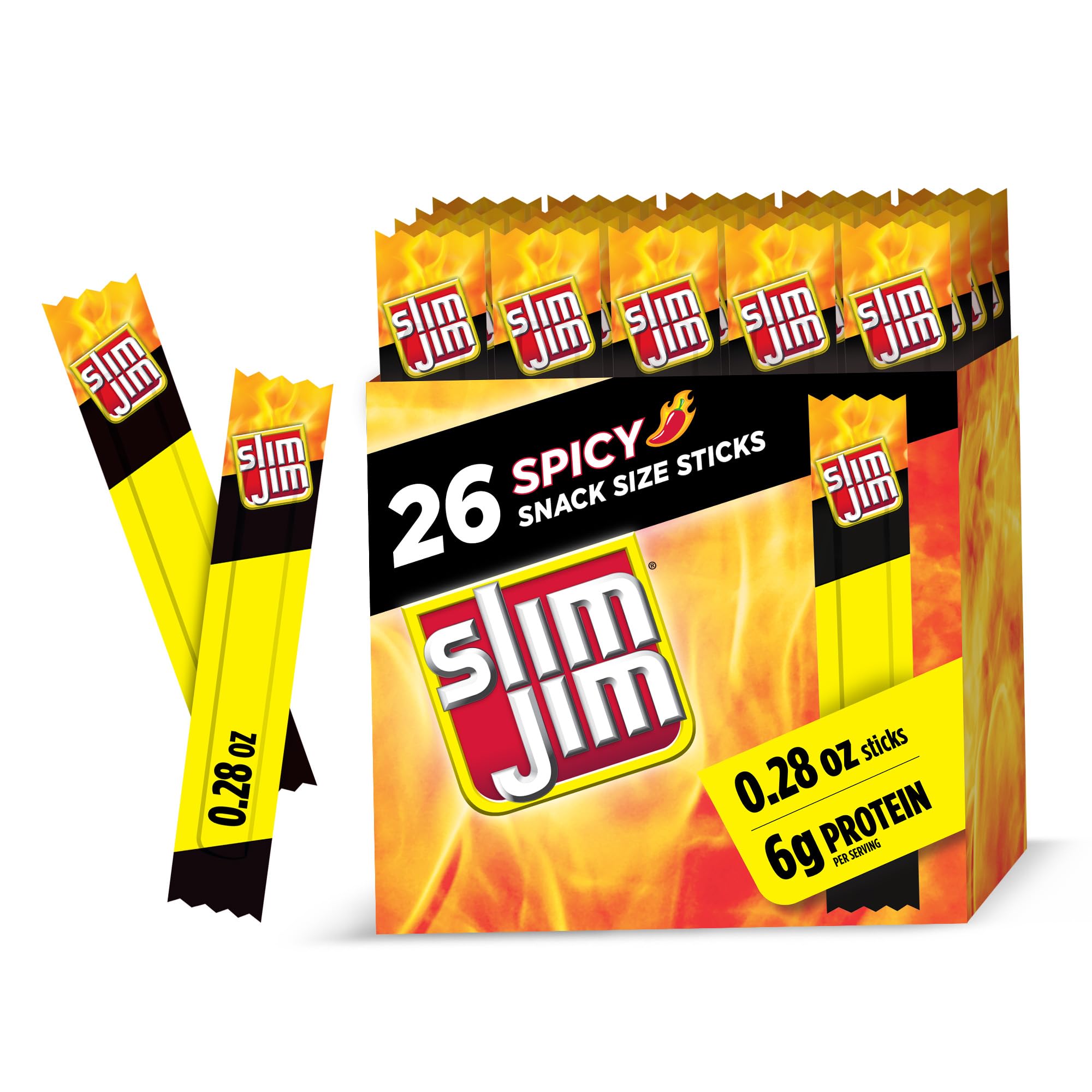 Slim Jim Spicy Sticks 0.28oz 26-Count