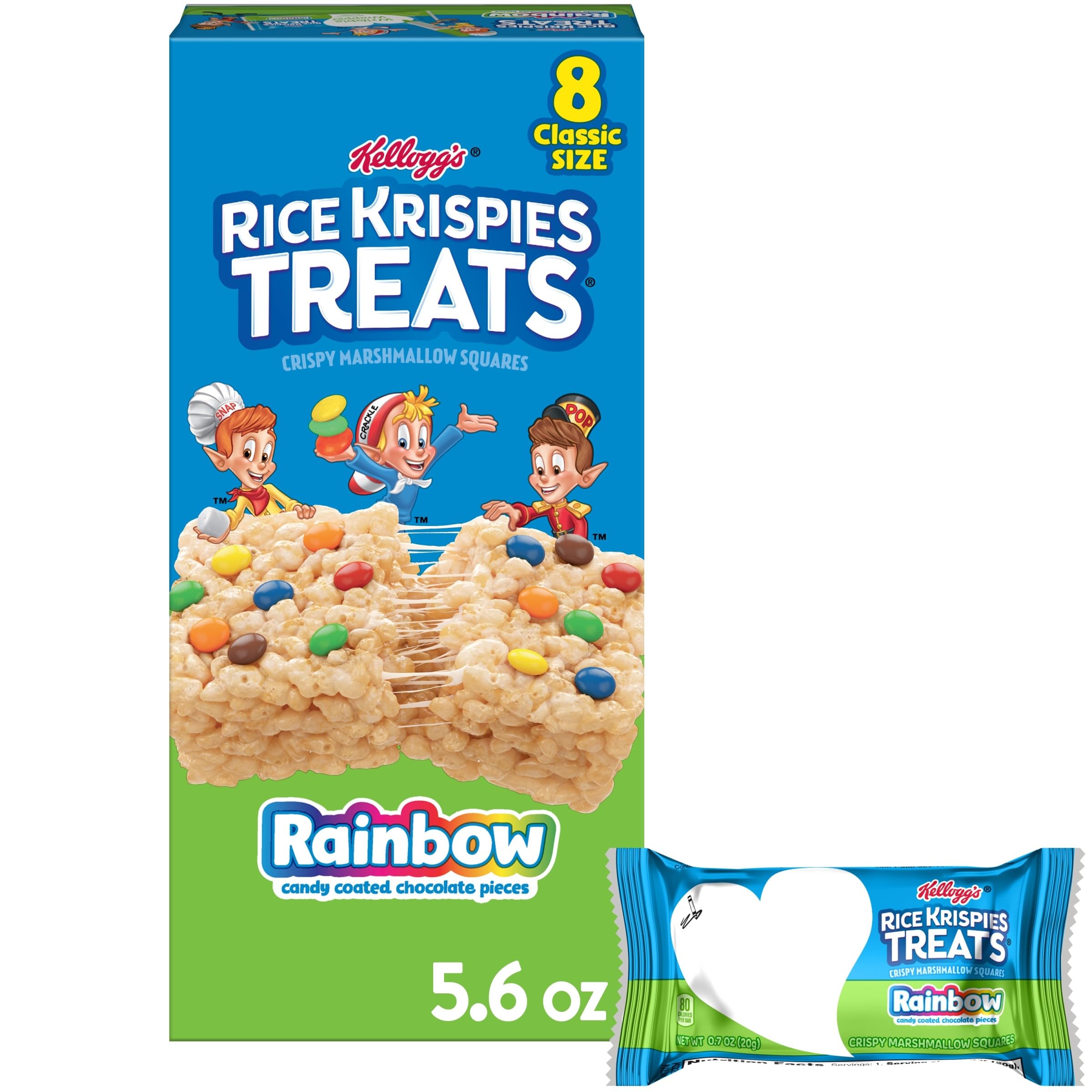 Rice Krispies Treats Rainbow Snack Bars 5.6oz 8 Count