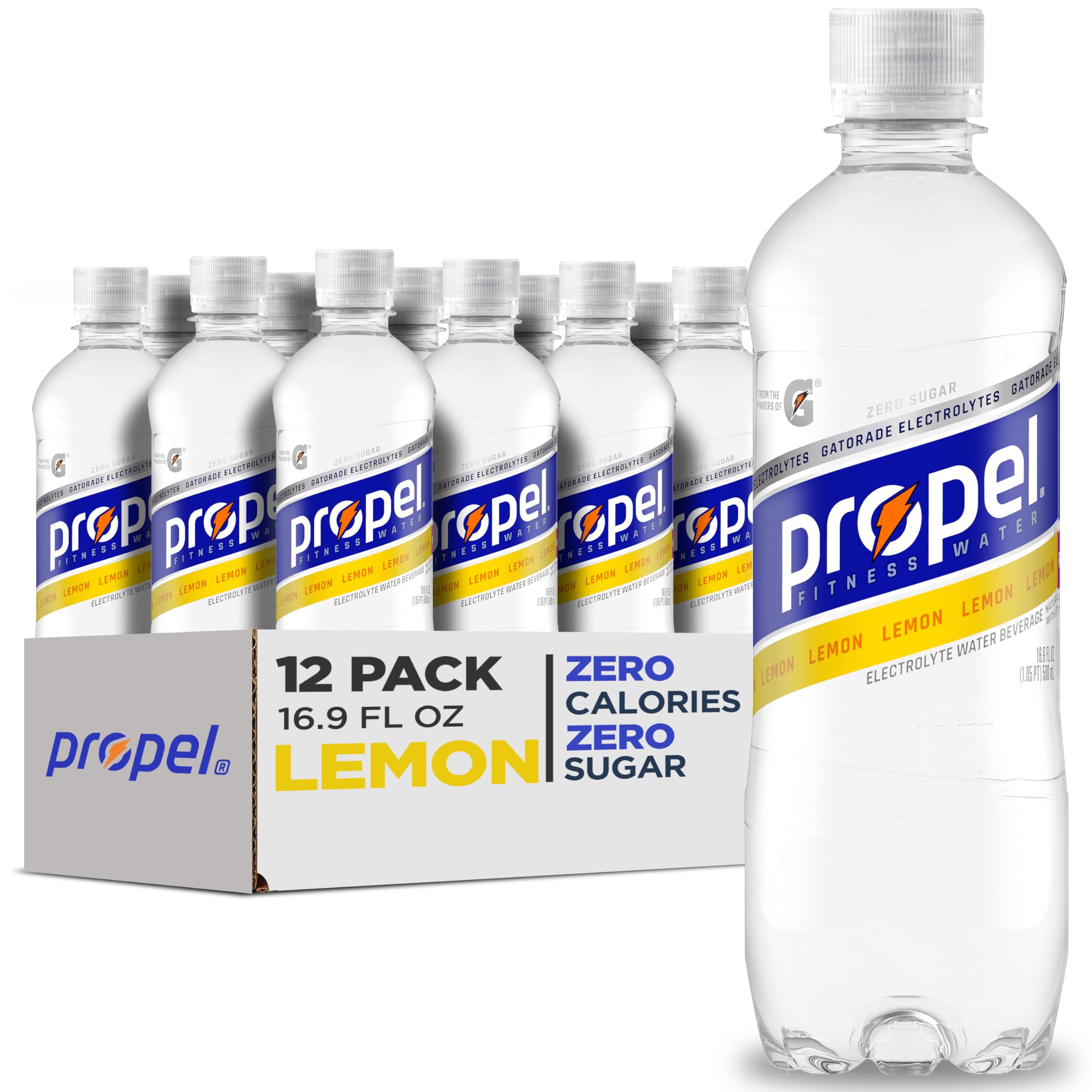Propel Lemon Electrolyte Water 16.9oz 12 Pack