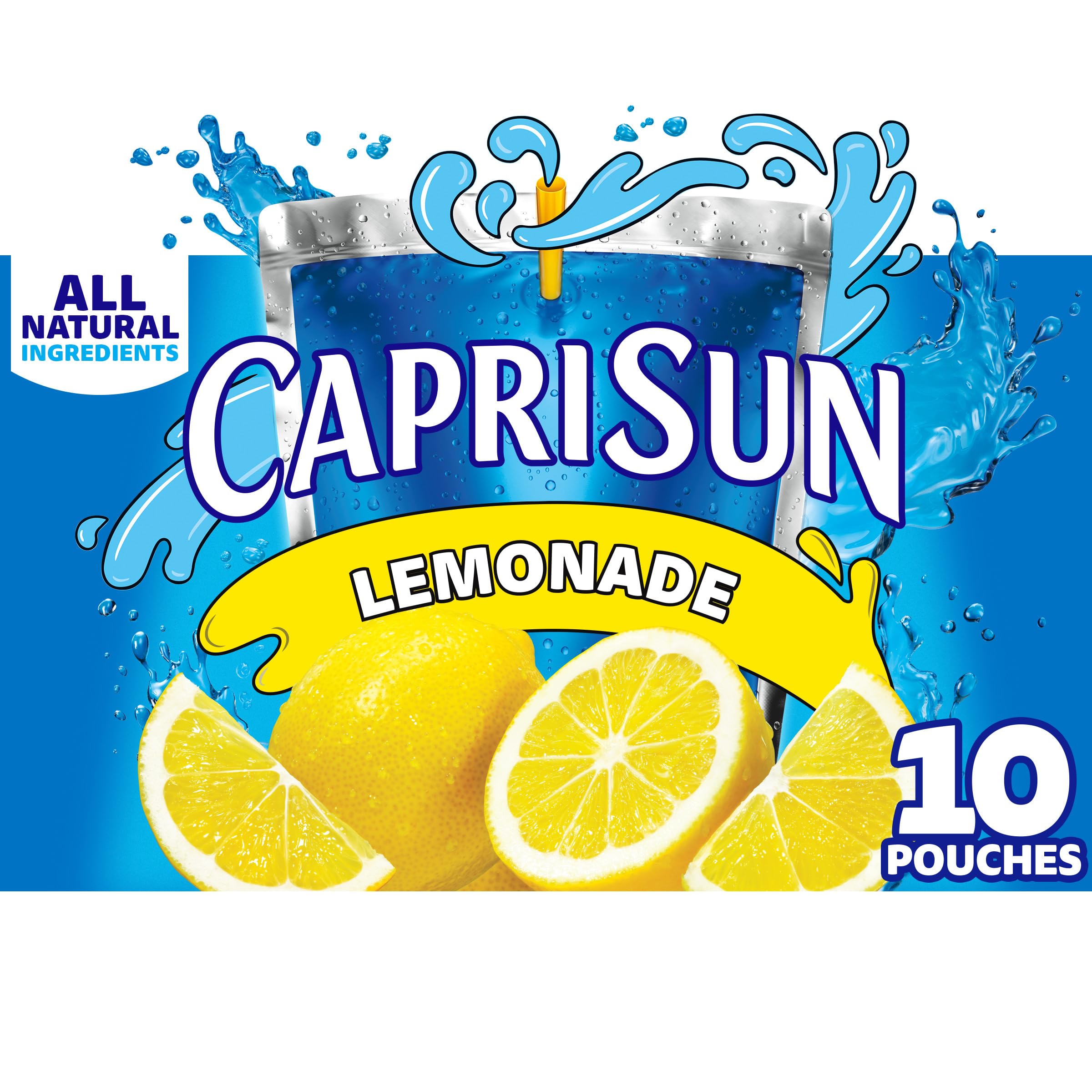 Capri Sun Lemonade Drink, 10 ct Box, 6 fl oz Pouches