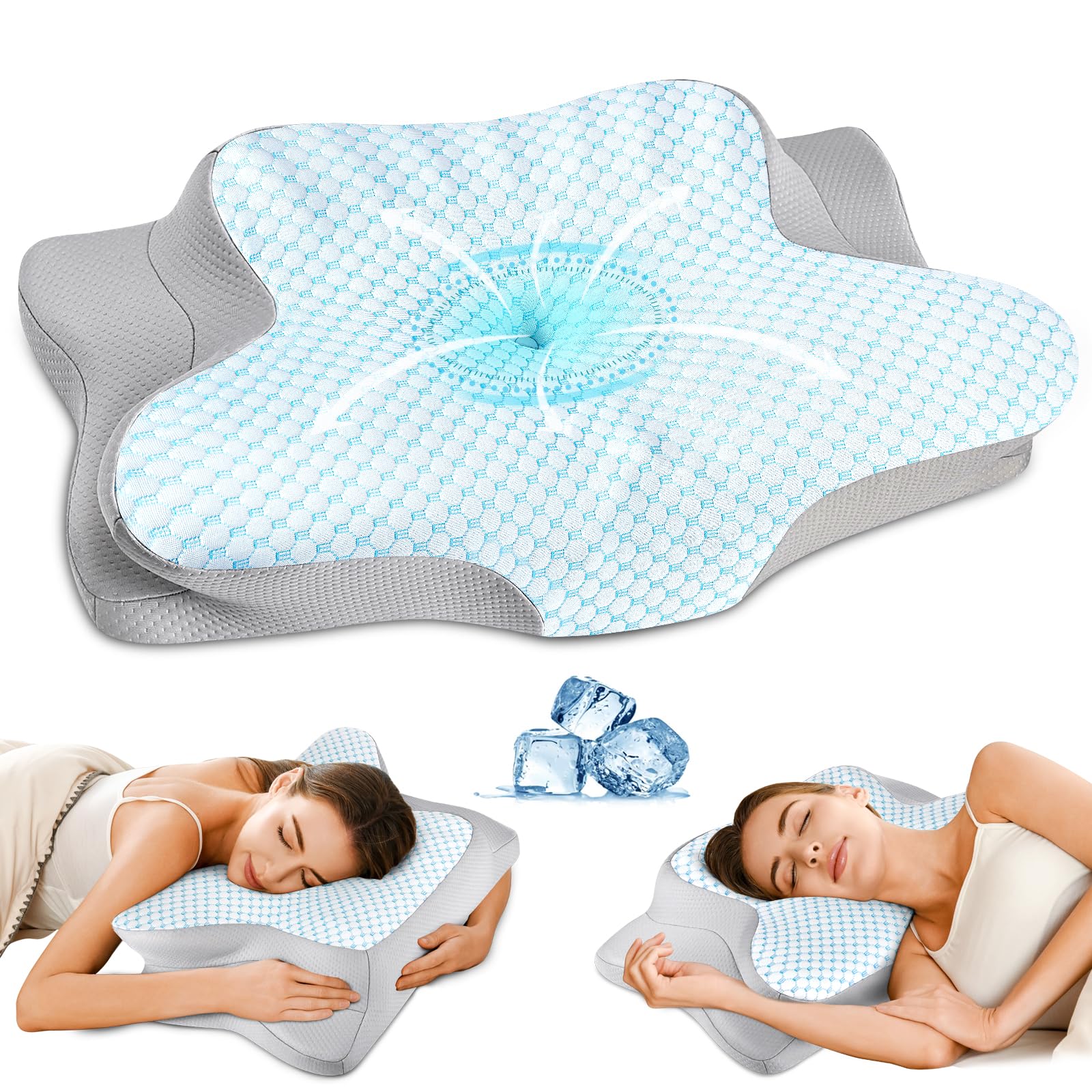 Ergonomic Contour Cervical Neck Pain Pillow