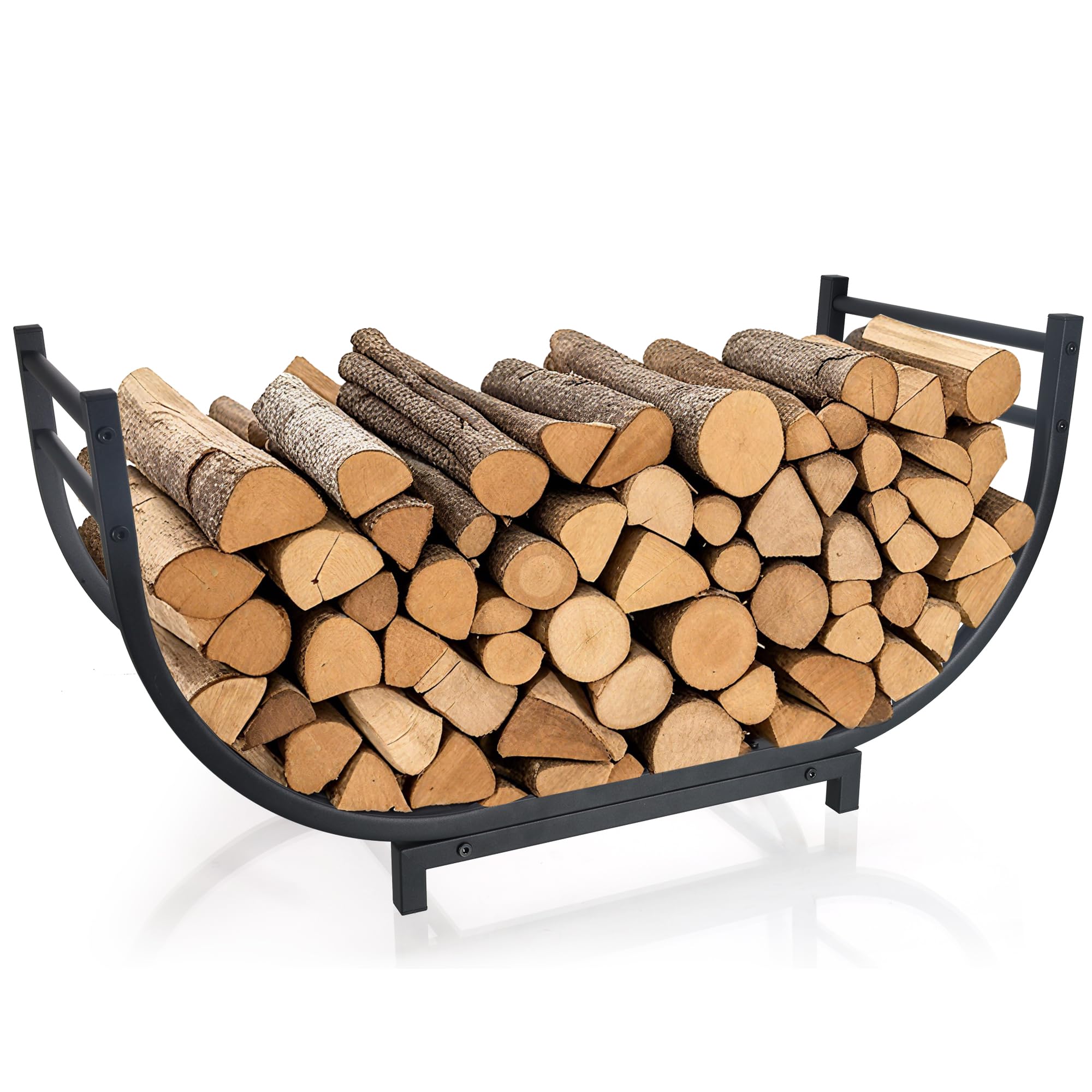 facka Curved Firewood Rack 30 Inch Metal