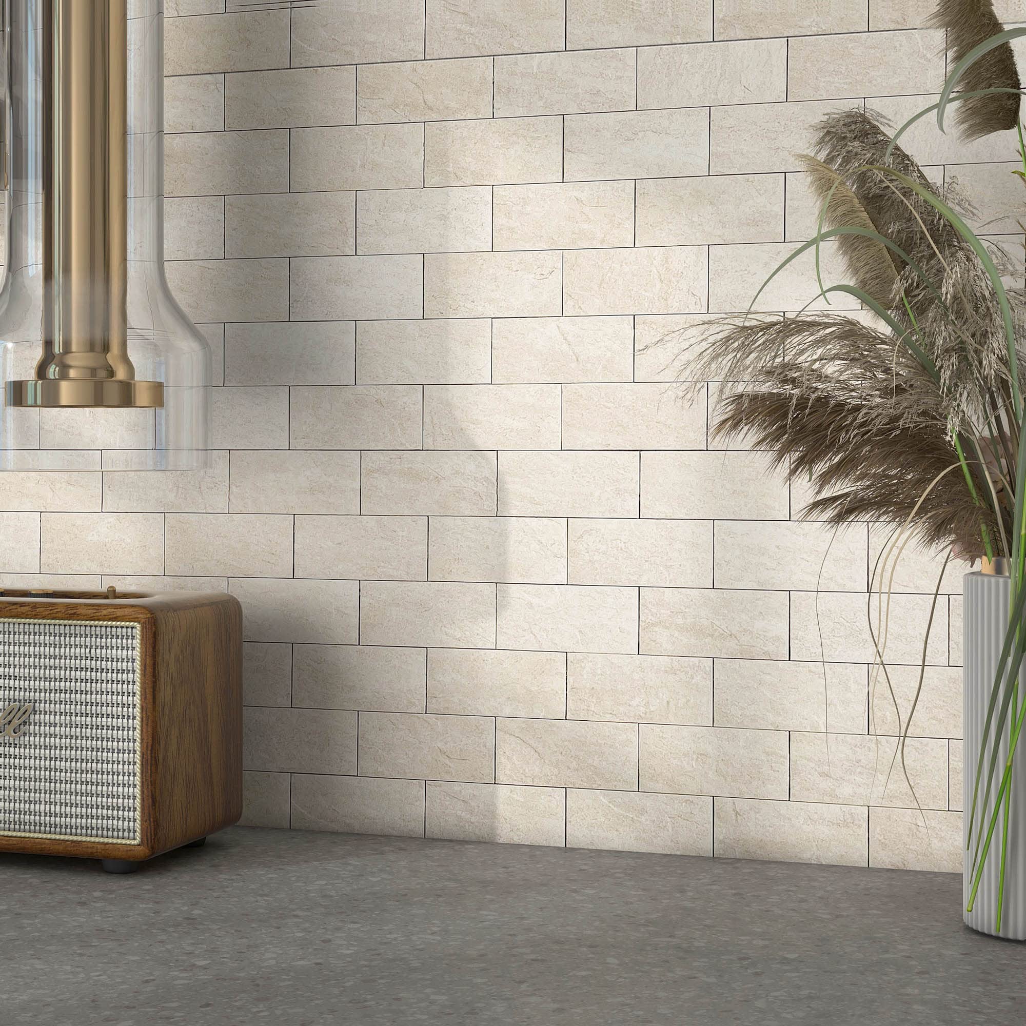 BeNice Rustic Beige Peel Stick Backsplash Tiles 10 Sheets