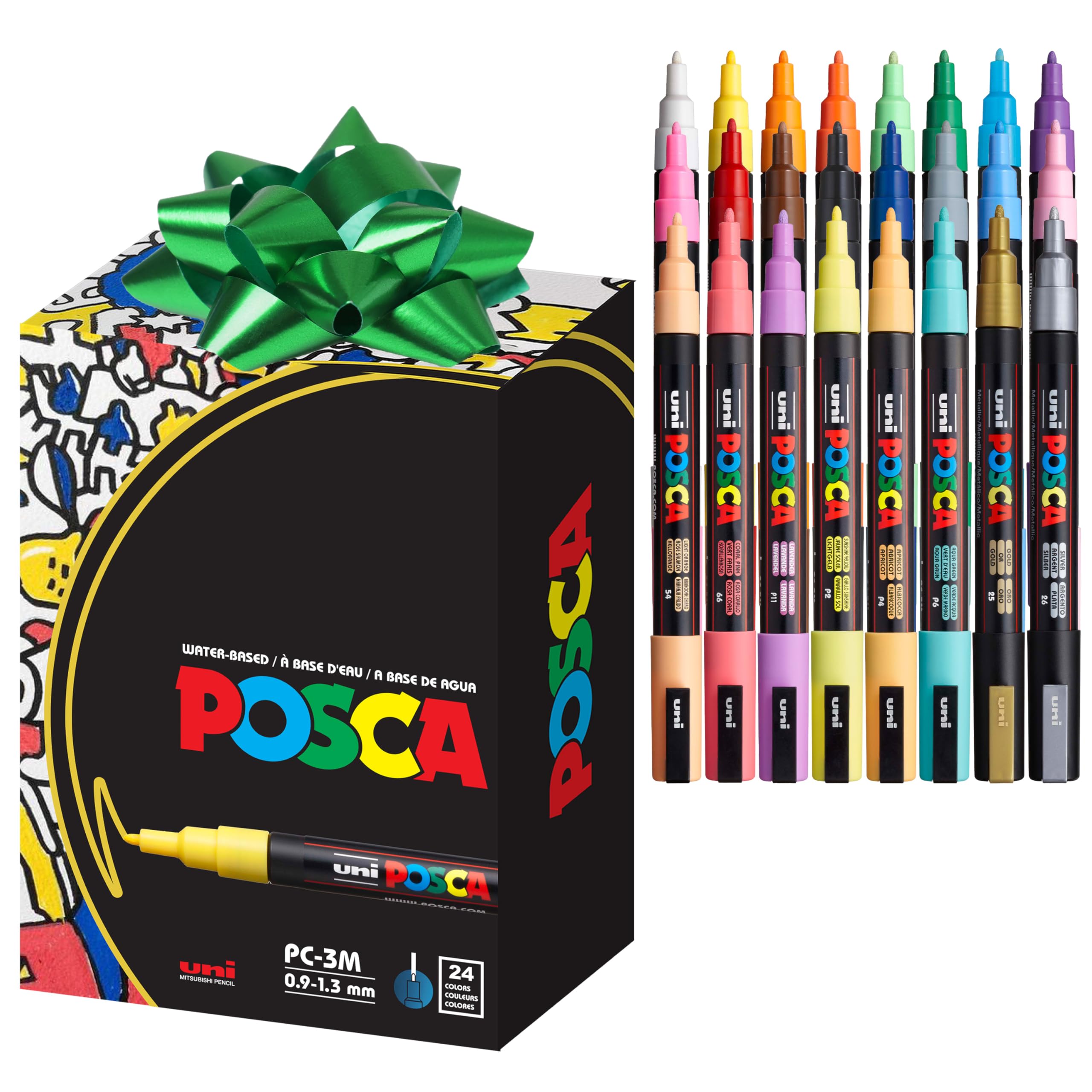 Posca 3M Fine Tip Acrylic Markers 24-Color Set