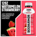 BODYARMOR ZERO Sugar Watermelon Strawberry Electrolyte Drink, Natural Flavors, 12 Fl Oz Bottles