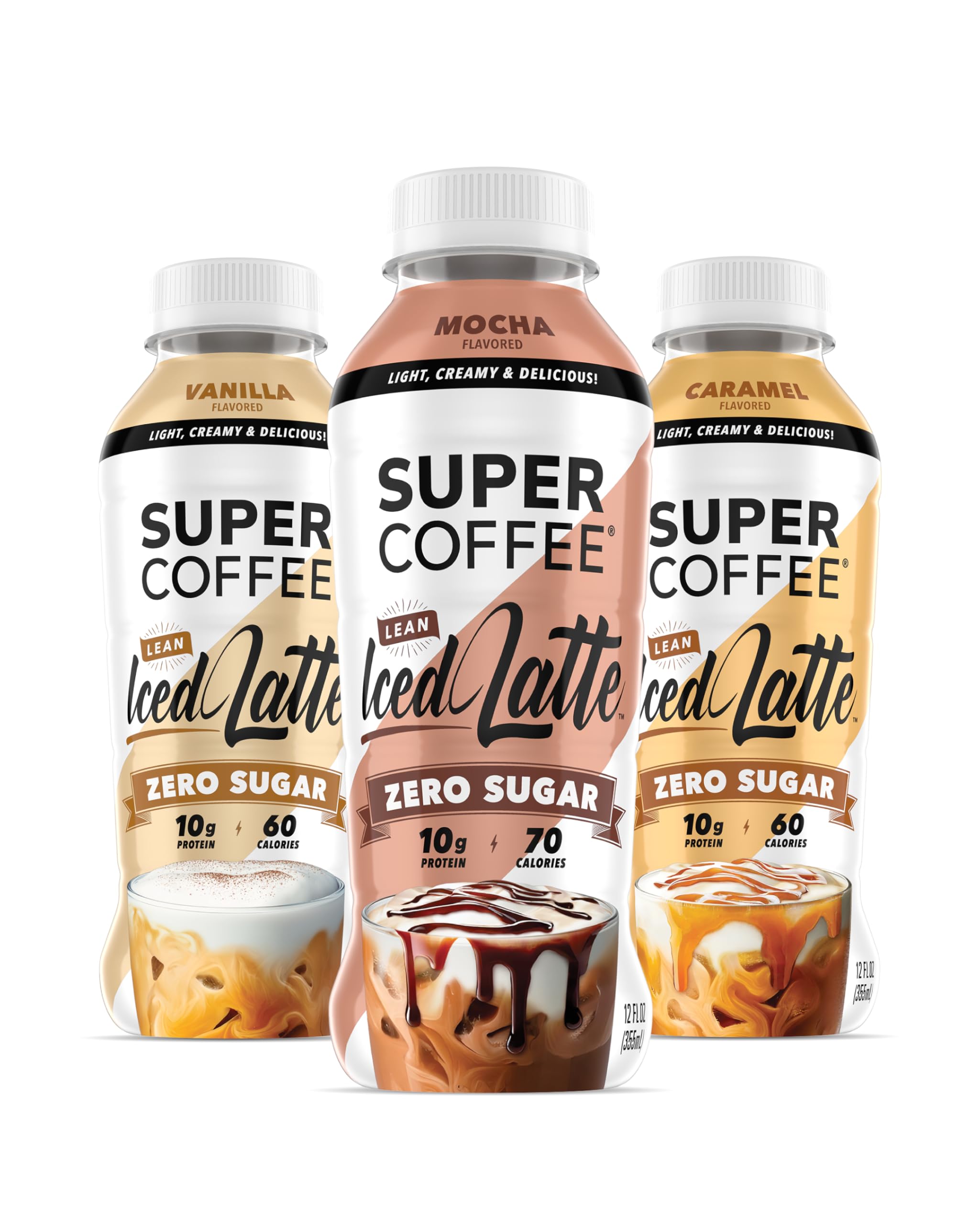 Super Coffee, Keto Protein Coffee (0g Added Sugar, 10g Protein, 70 Calories) 12 Fl Oz | Iced Smart Coffee Drinks - LactoseFree, SoyFree, GlutenFree (12 Fl Oz (Pack of 12), Core 3 Variety)