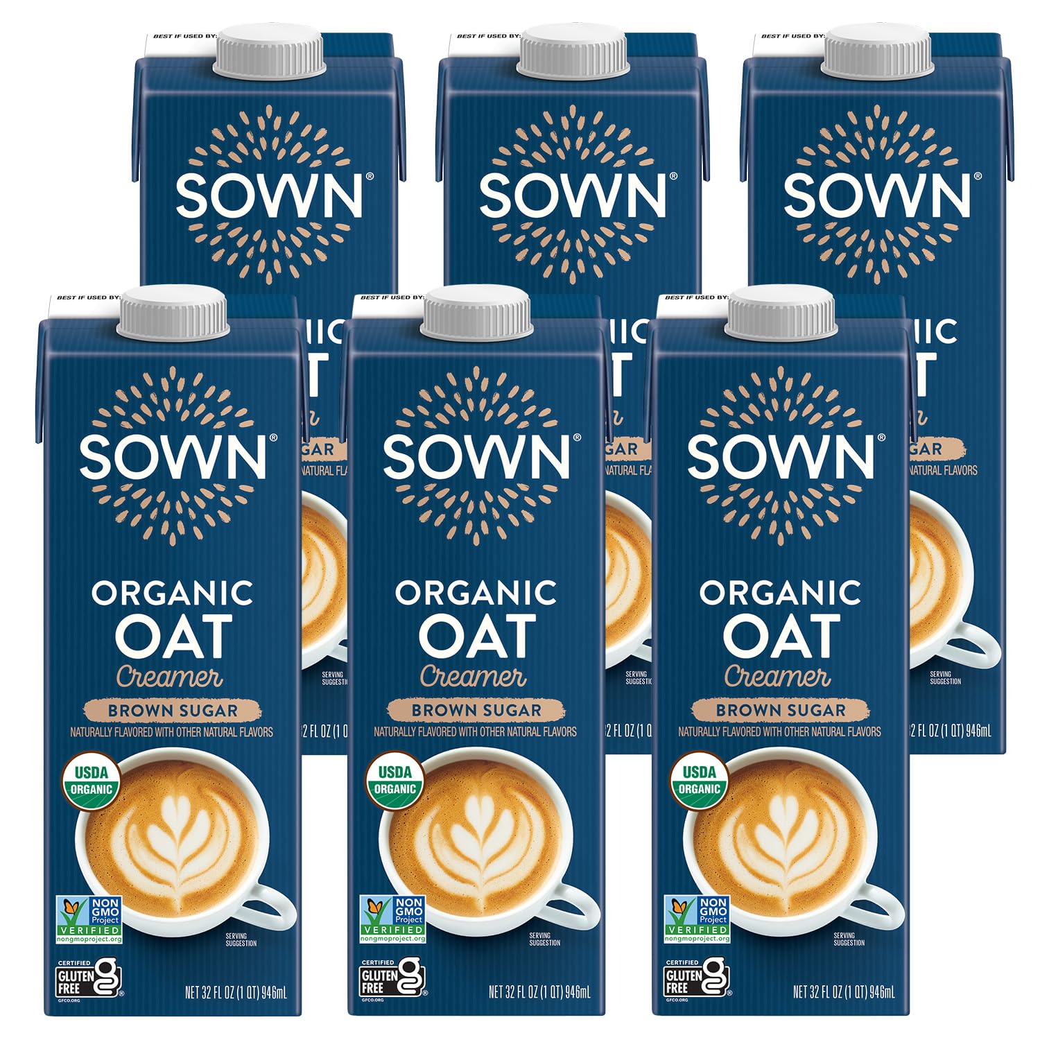 SOWN Brown Sugar Oat Creamer 32oz 6-Pack