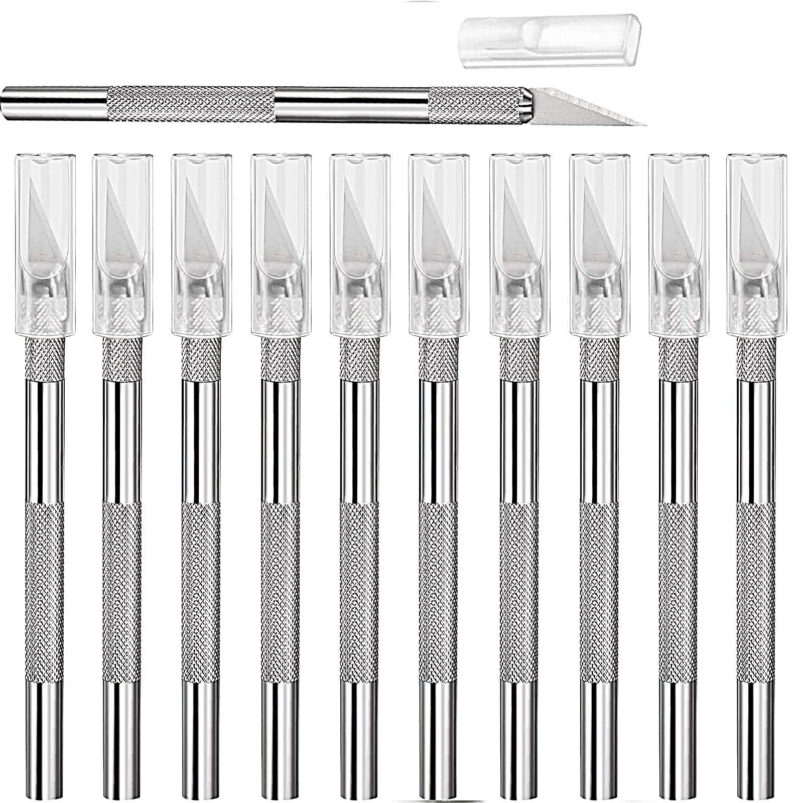 15-Pack Precision Hobby Knife Set Silver