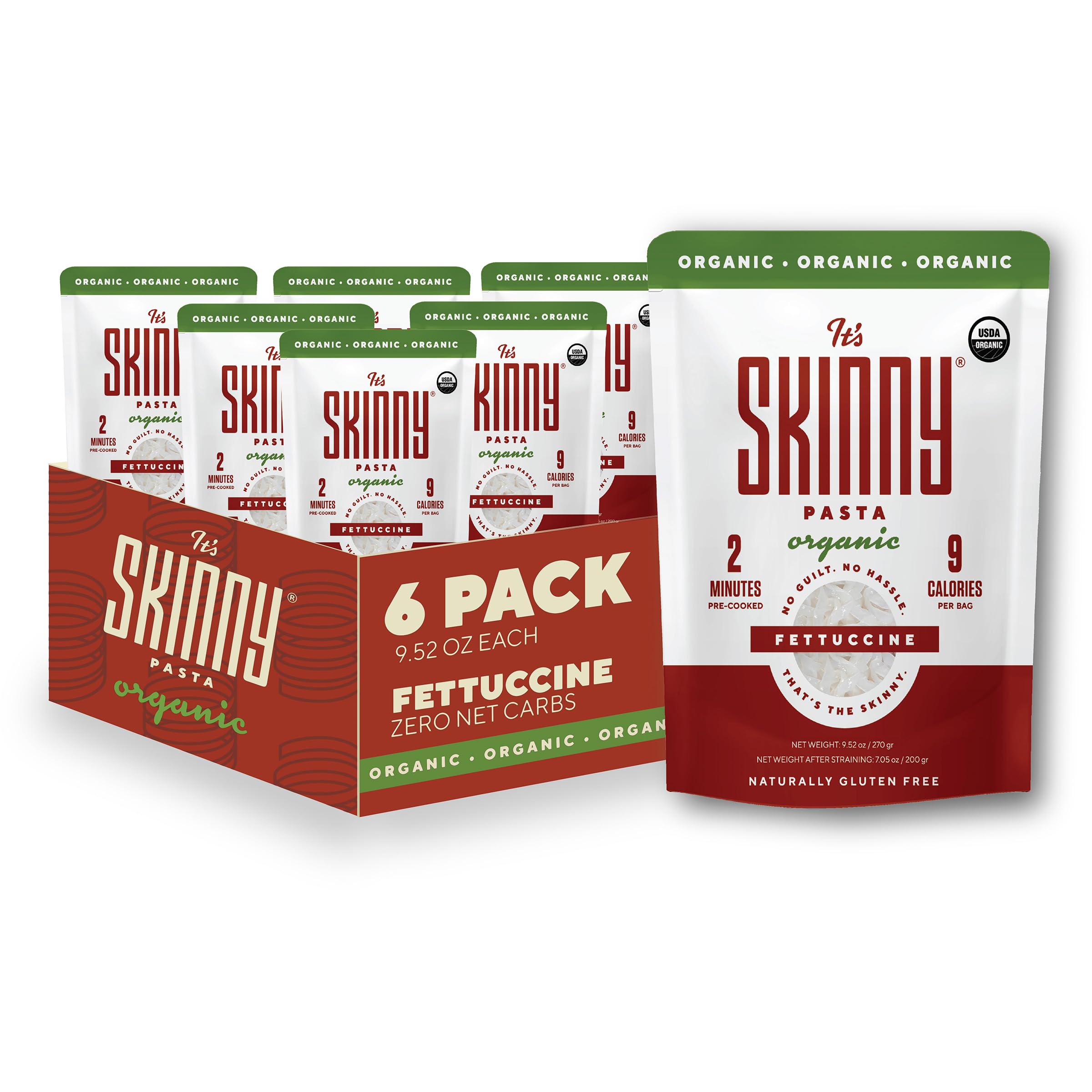 It's Skinny Fettuccine Shirataki Pasta Low Carb 6 Packs