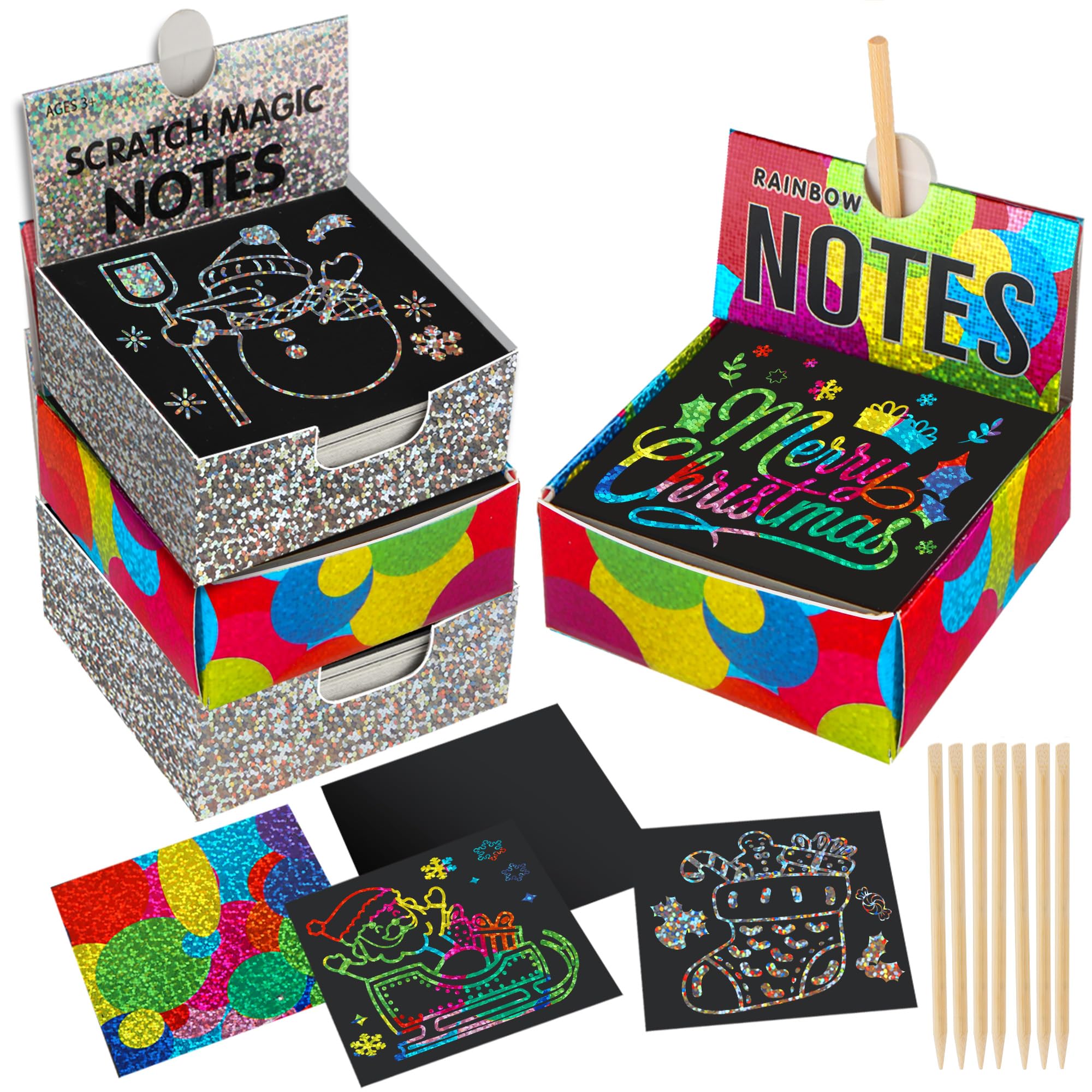 Mocoosy Holographic Scratch Art Mini Notes 400 Sheets