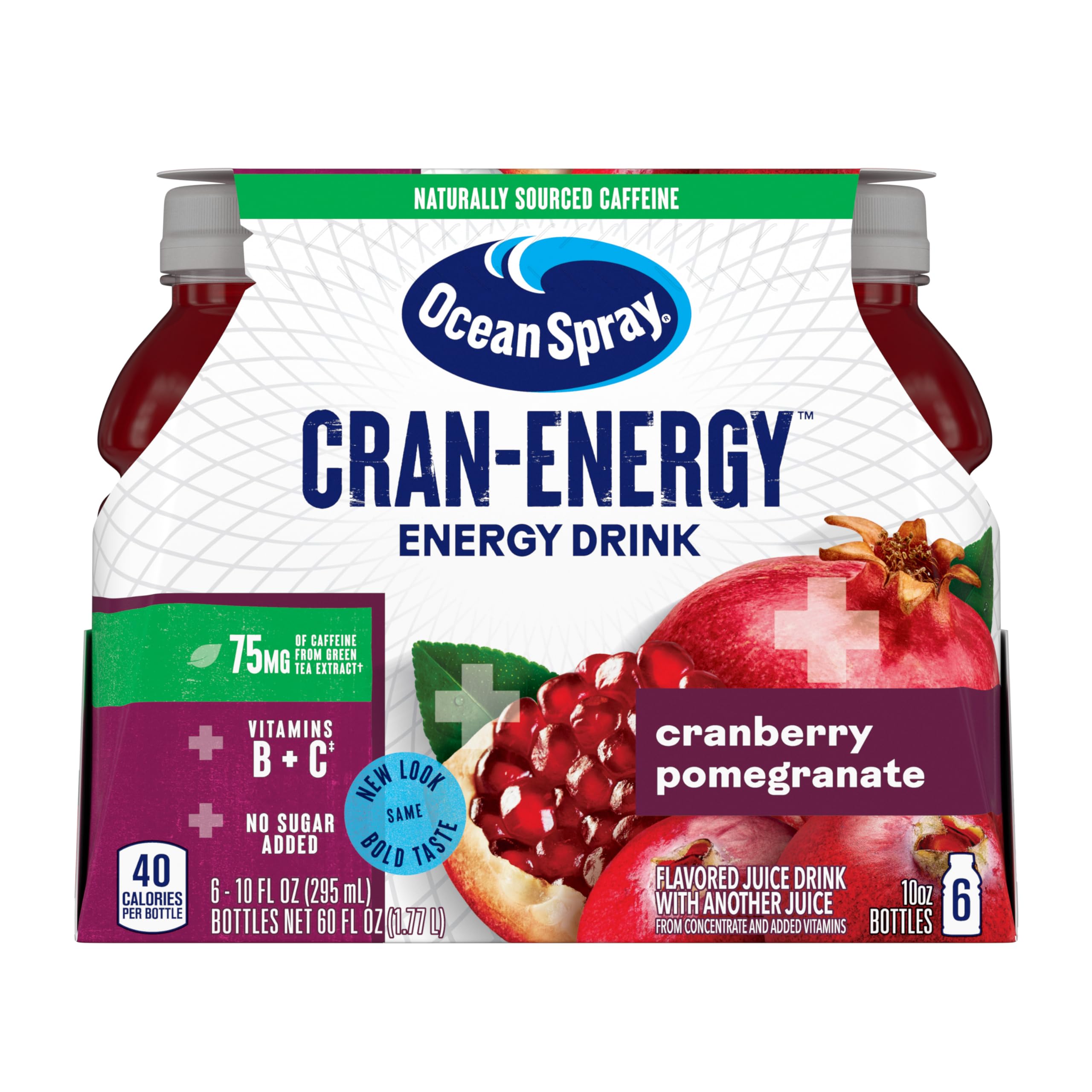 Ocean Spray Cran-Energy Pomegranate Juice 10oz 6 Pack