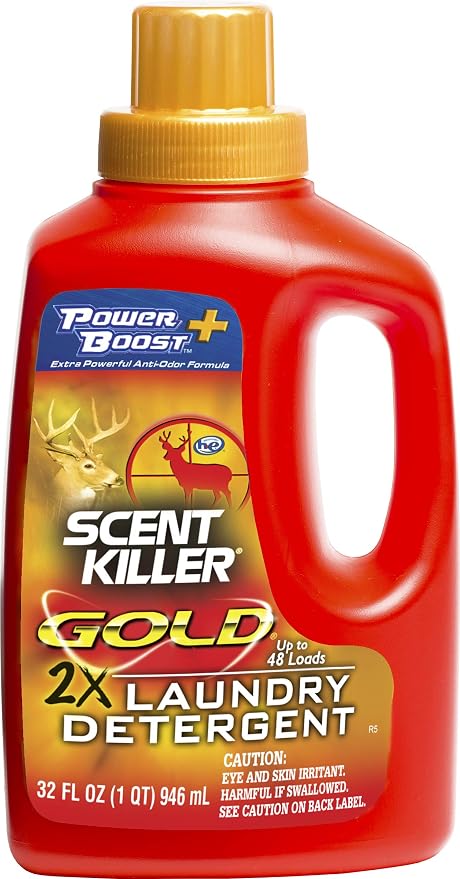 Scent Killer Gold Scent Free Laundry Detergent with Power Boost Plus Odor Eliminator 32oz