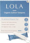 LOLA Super Plus Organic Cotton Tampons 8 count