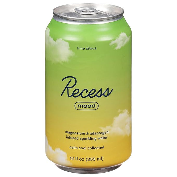 Recess, Lime Citrus Sparkling Water, 12 Fl Oz