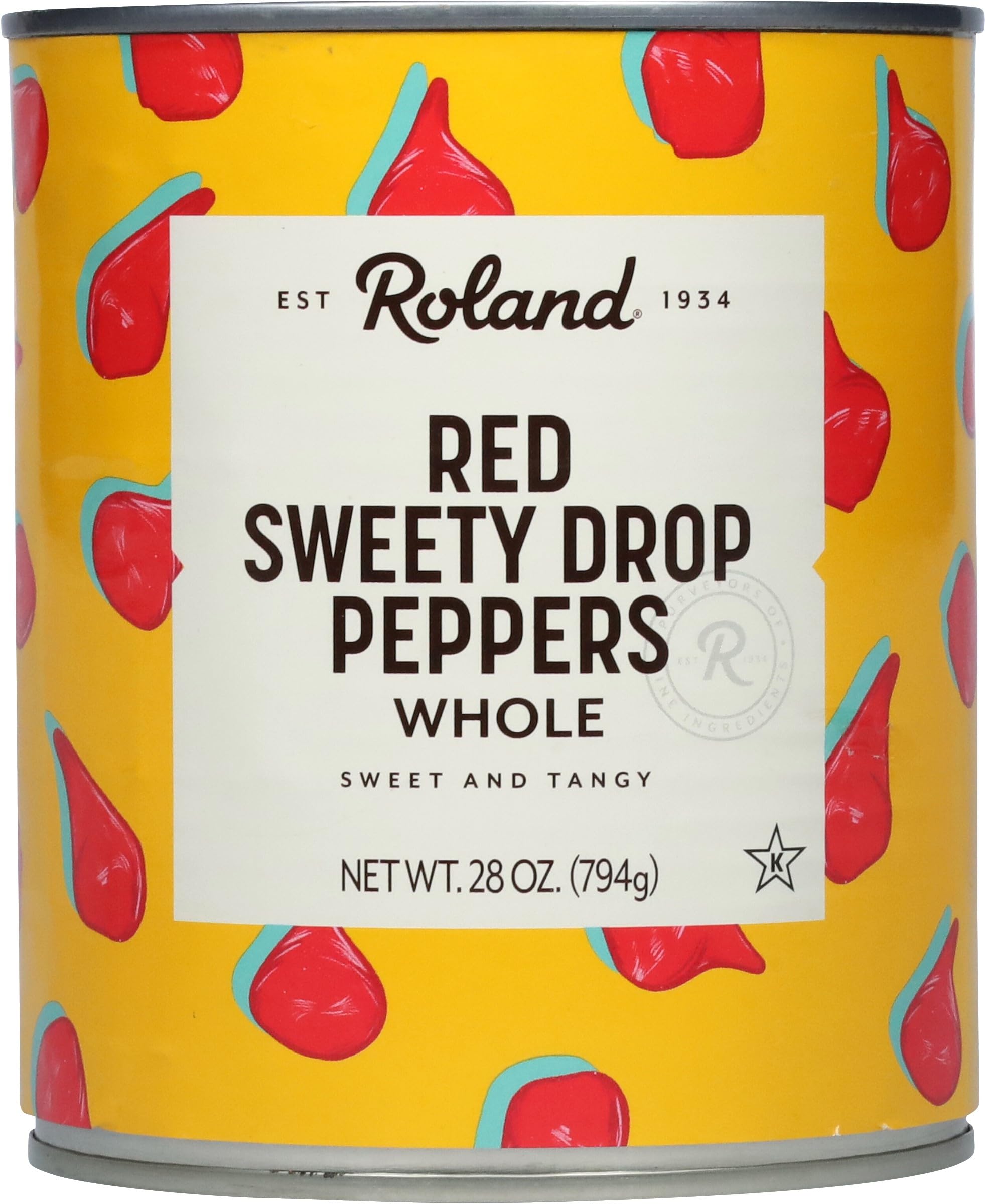 Roland Foods Red Sweety Drop Peppers 28oz Can