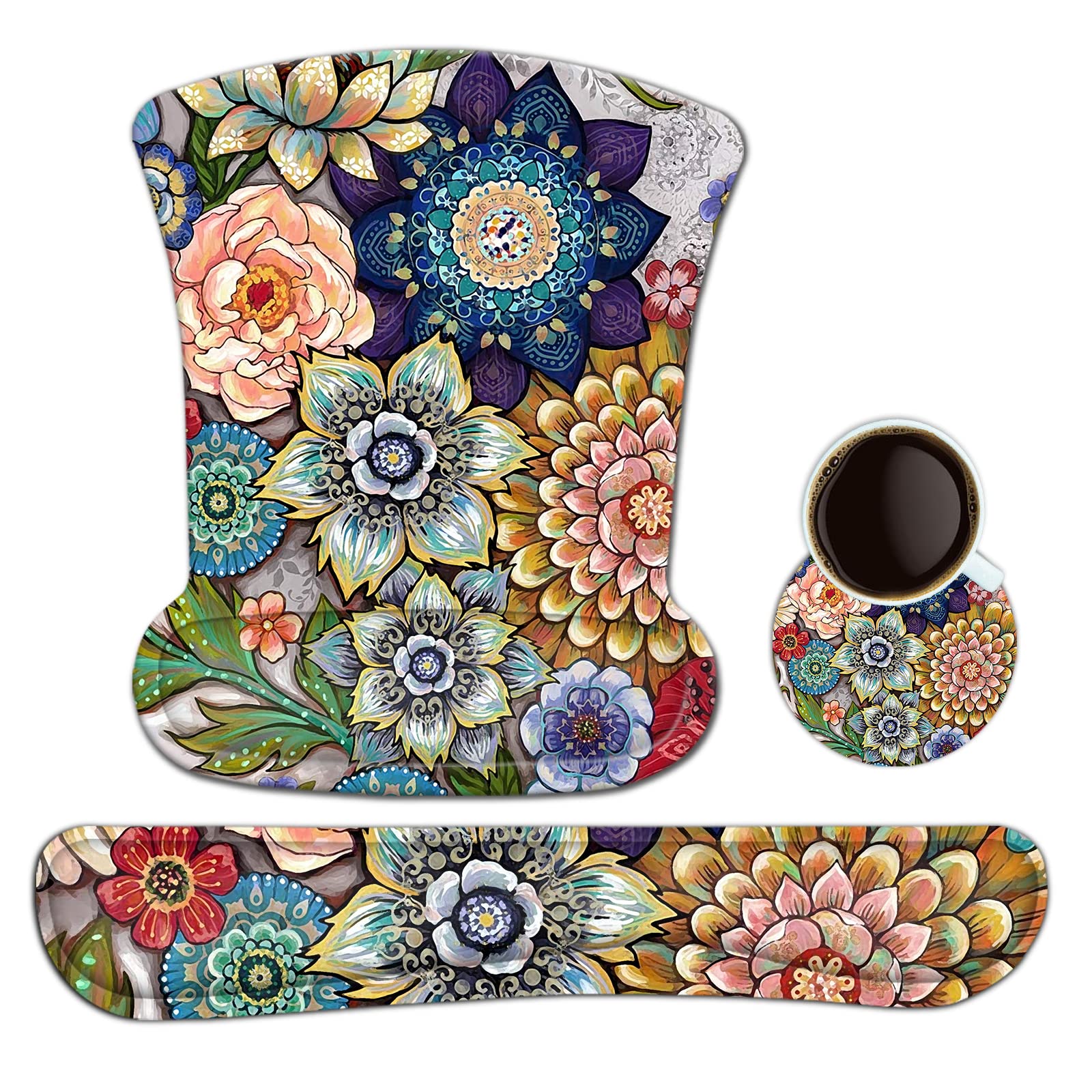 Keyboard Wrist Rest Mouse Pad Gel Lovely Flo