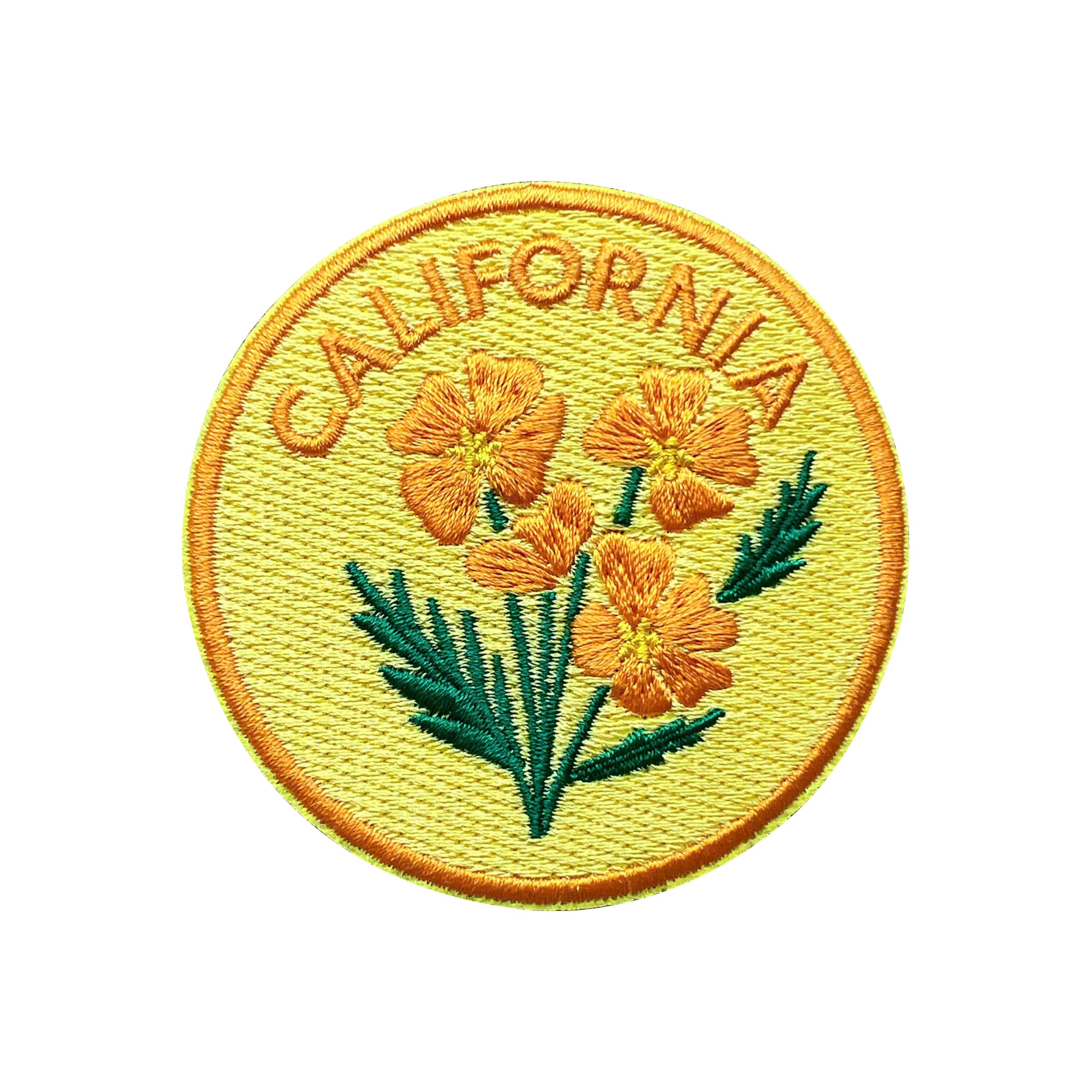 LEMEPINZ California Flower Embroidery Iron-On Patch