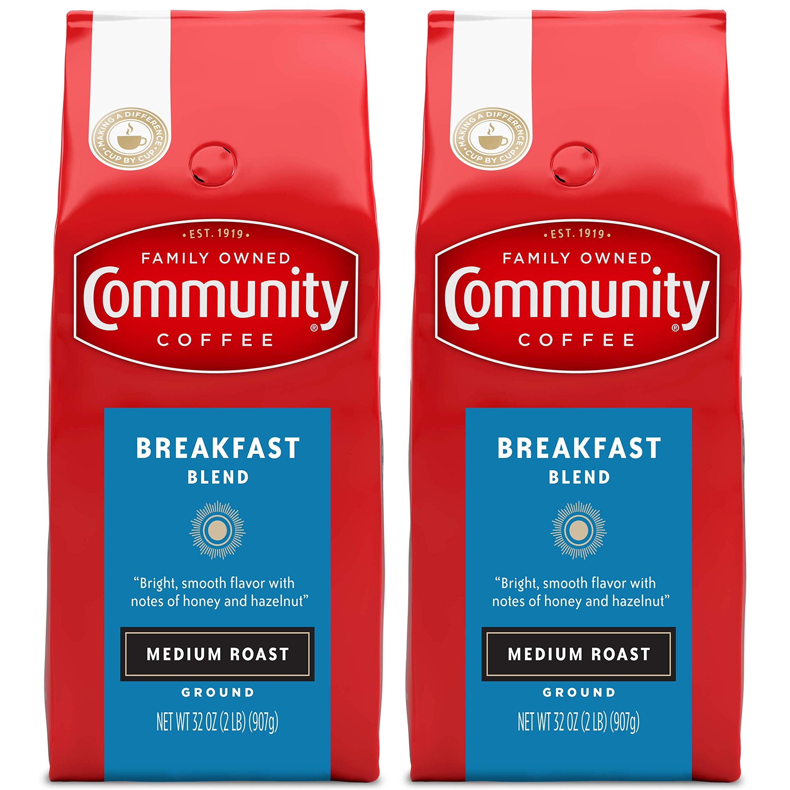 Community Coffee Breakfast Blend Ground Coffee 32oz 2-Pack