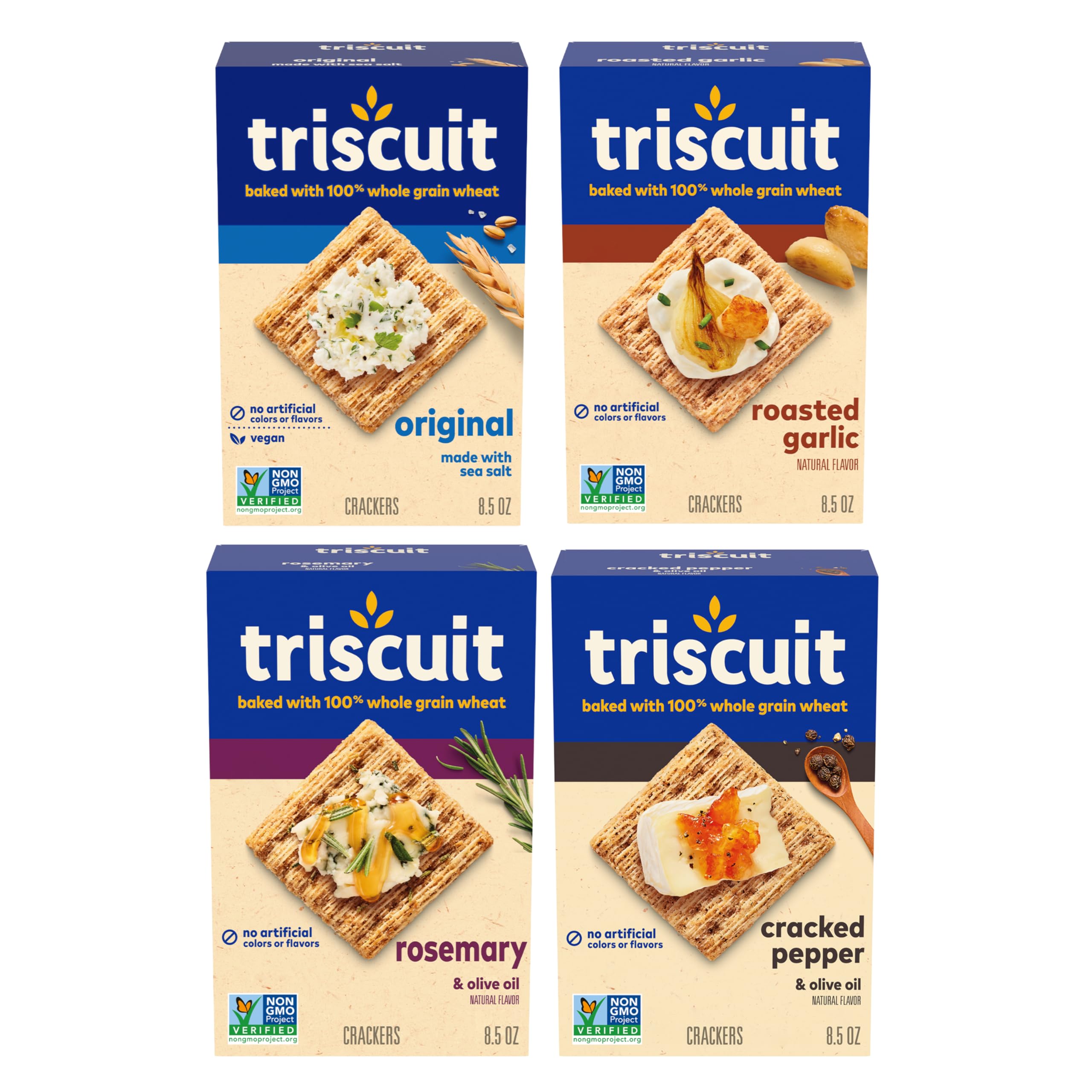 Polselli Triscuit Whole Grain Crackers Variety 4 Boxes