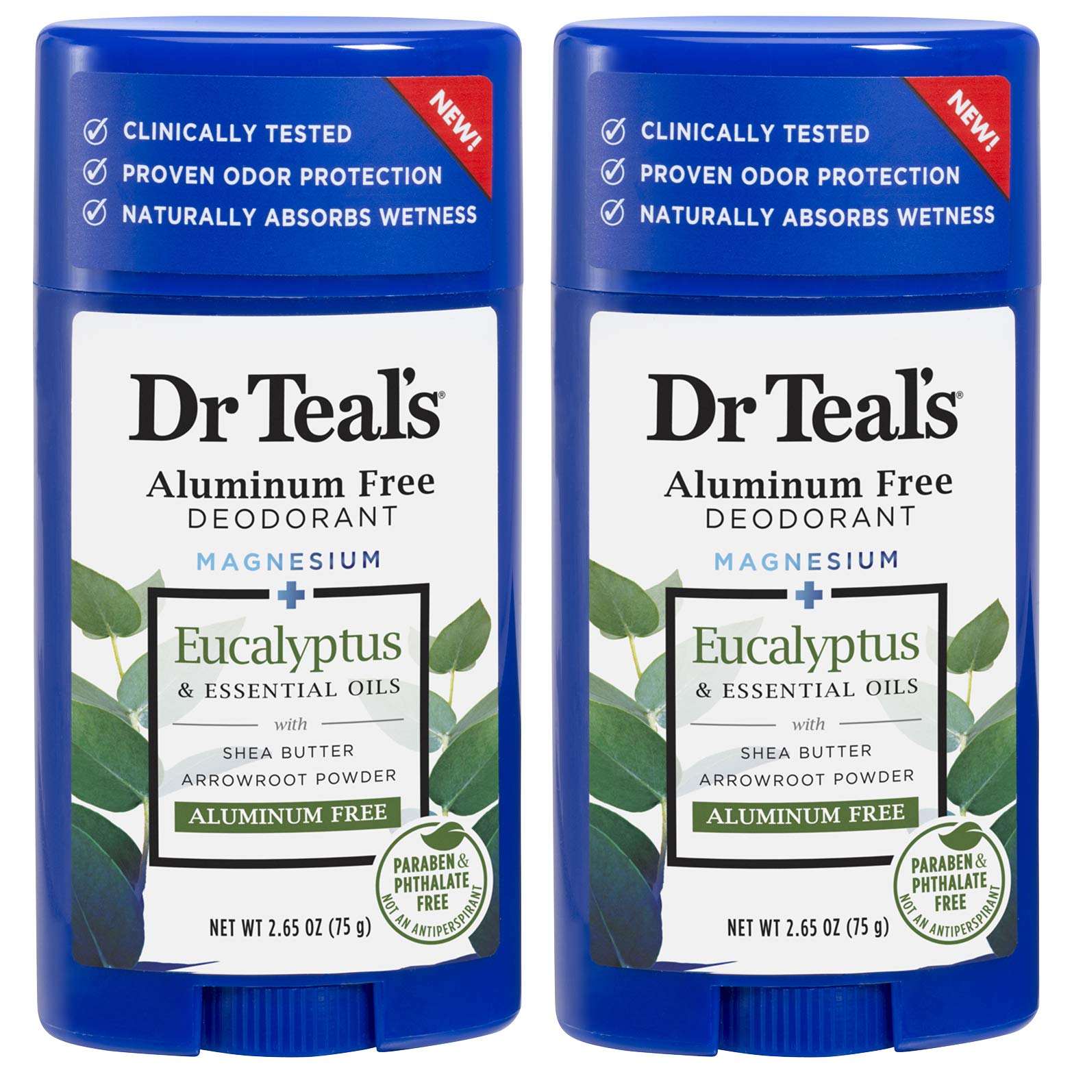 Dr Teal's Eucalyptus Natural Deodorant 2-Pack