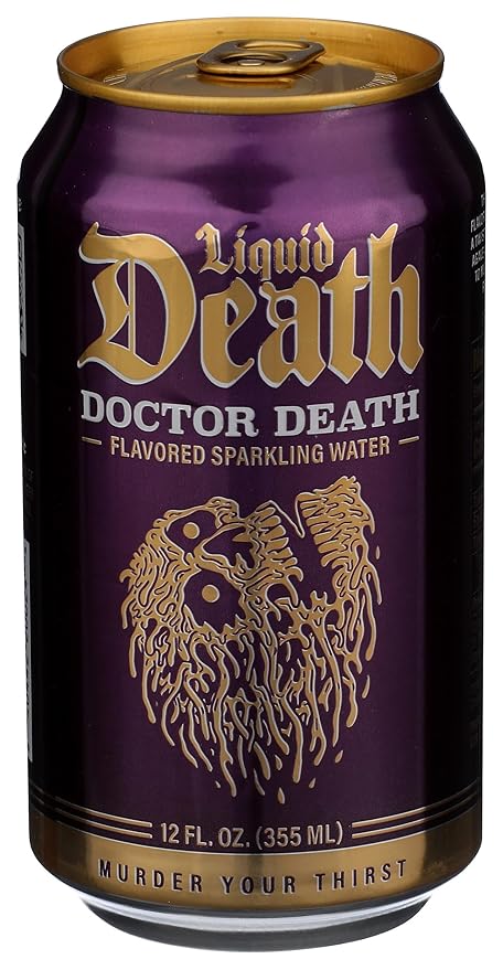 Liquid Death Doctor Death Sparkling Water, 12 FZ