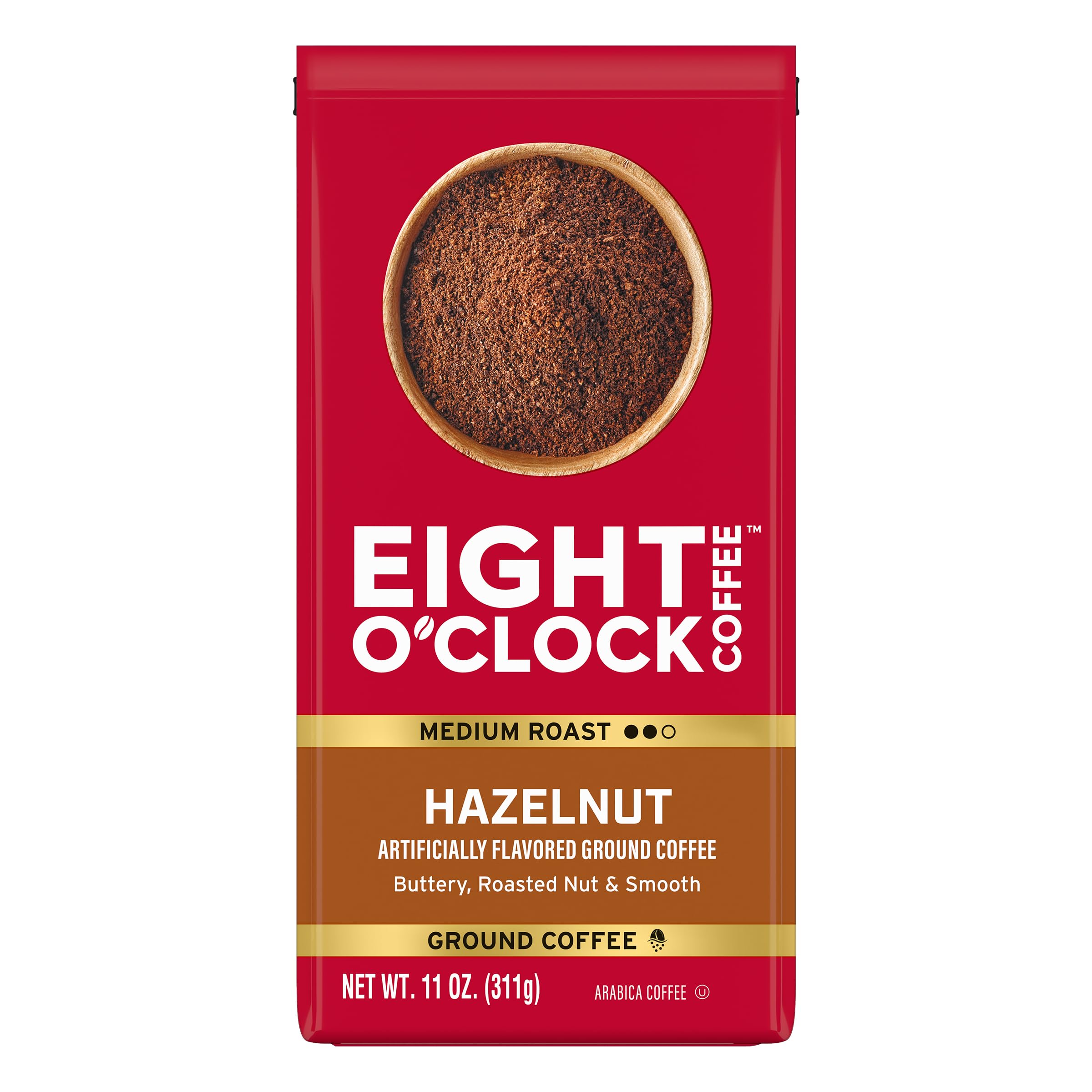 Eight O'Clock Hazelnut Ground Coffee 11oz 6 Pack