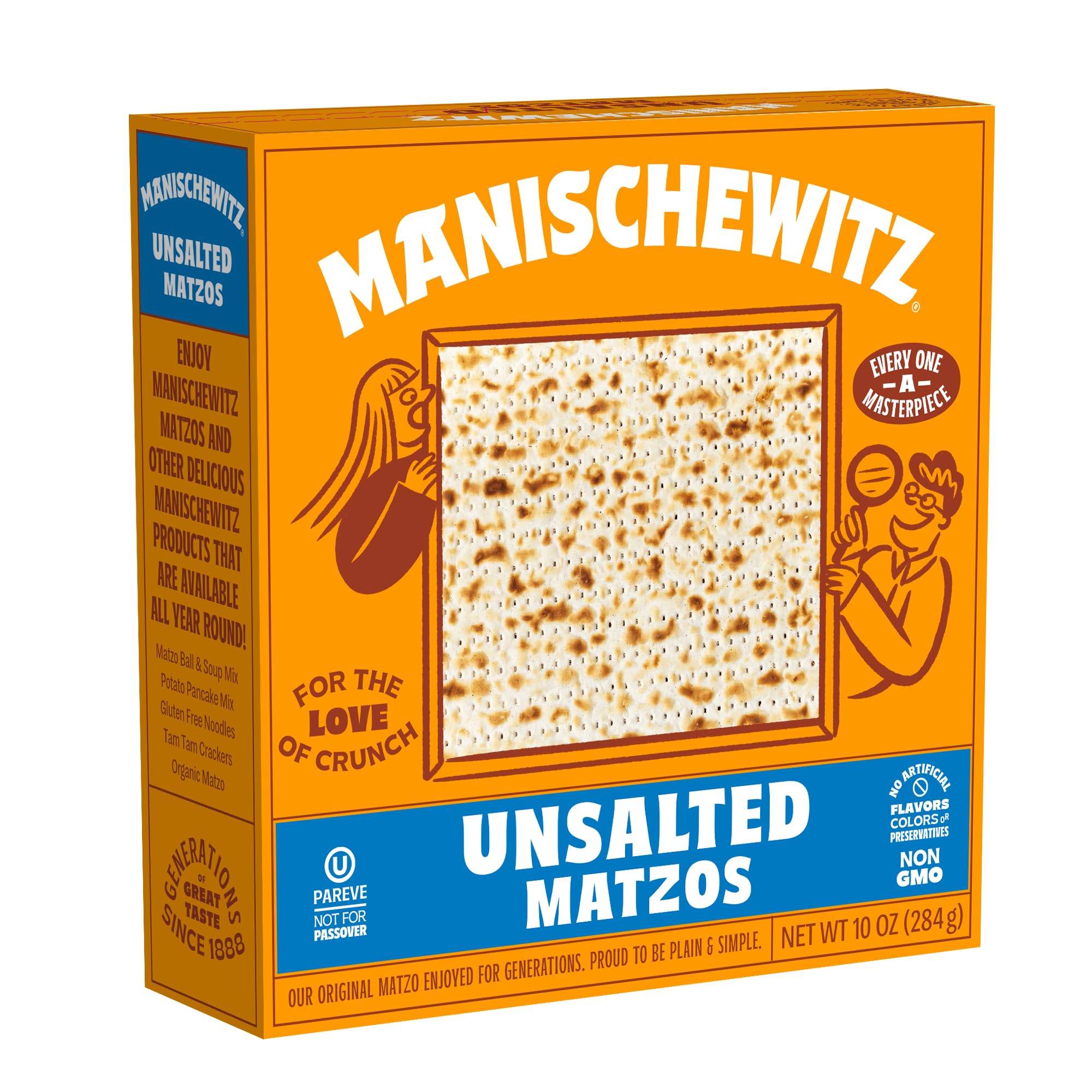 Manischewitz Unsalted Matzos Crackers 10oz