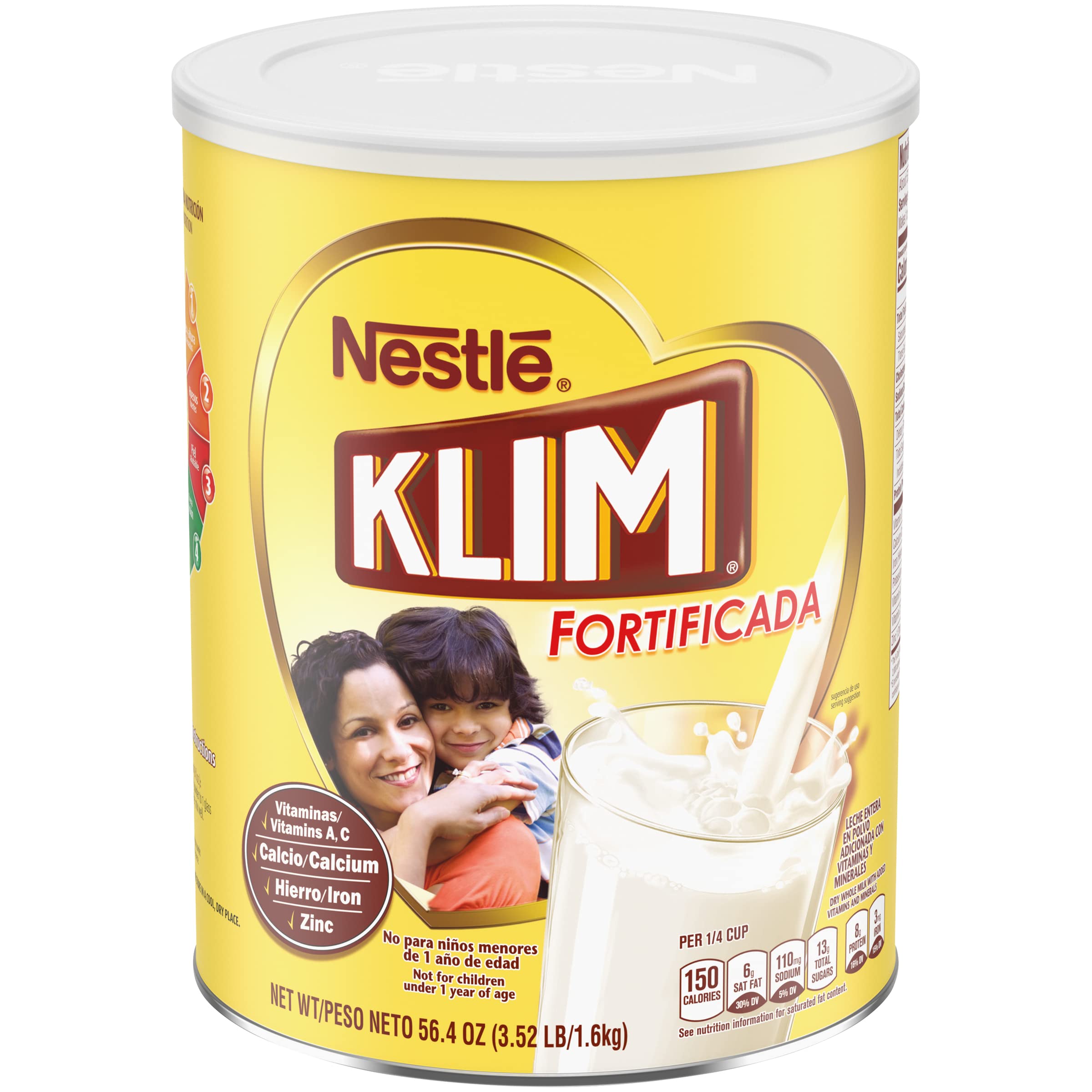 NESTLE KLIM Powdered Milk PREBIO 56.4 Ounce (Pack of 1)