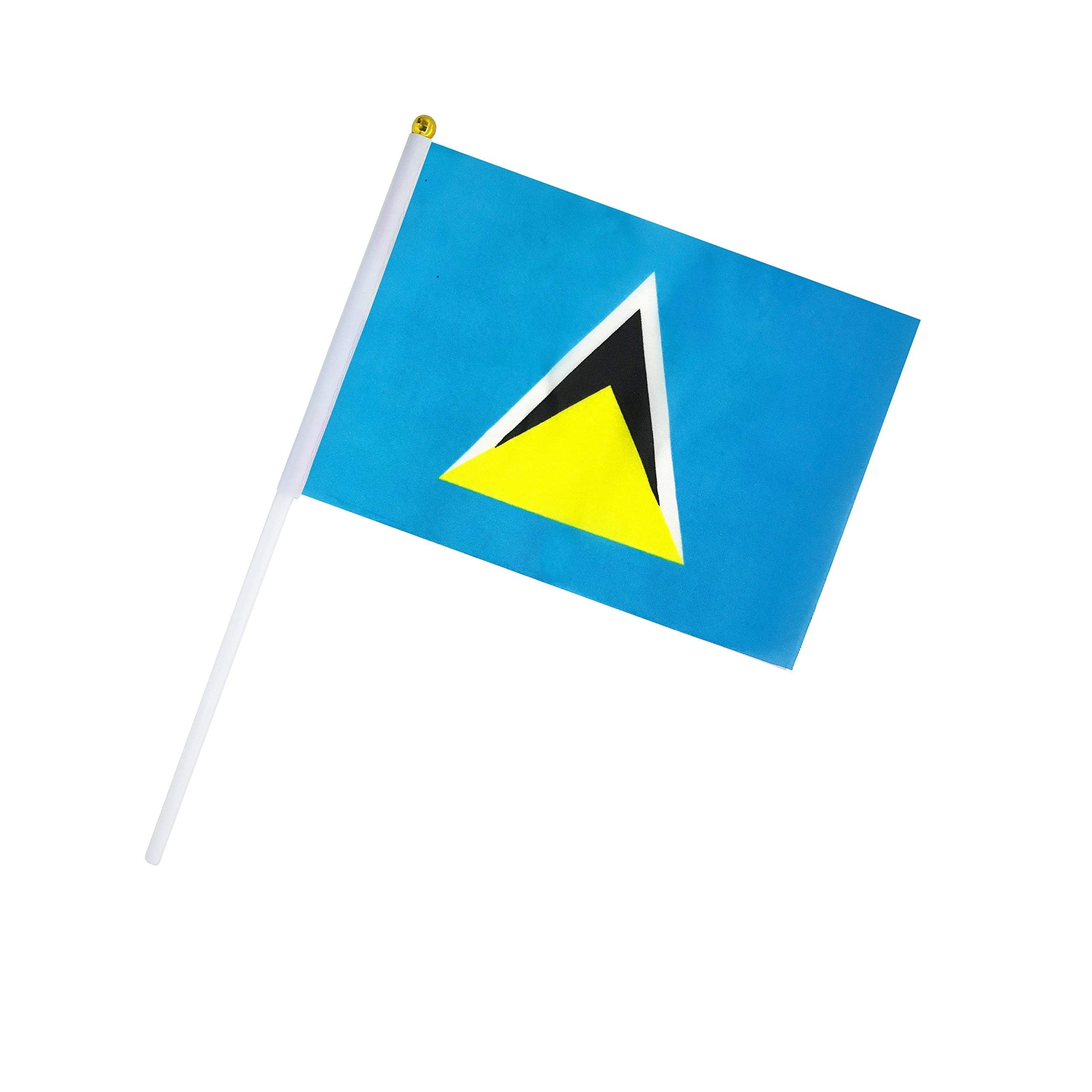 Saint Lucia Hand Held Stick Flags 50-Pack