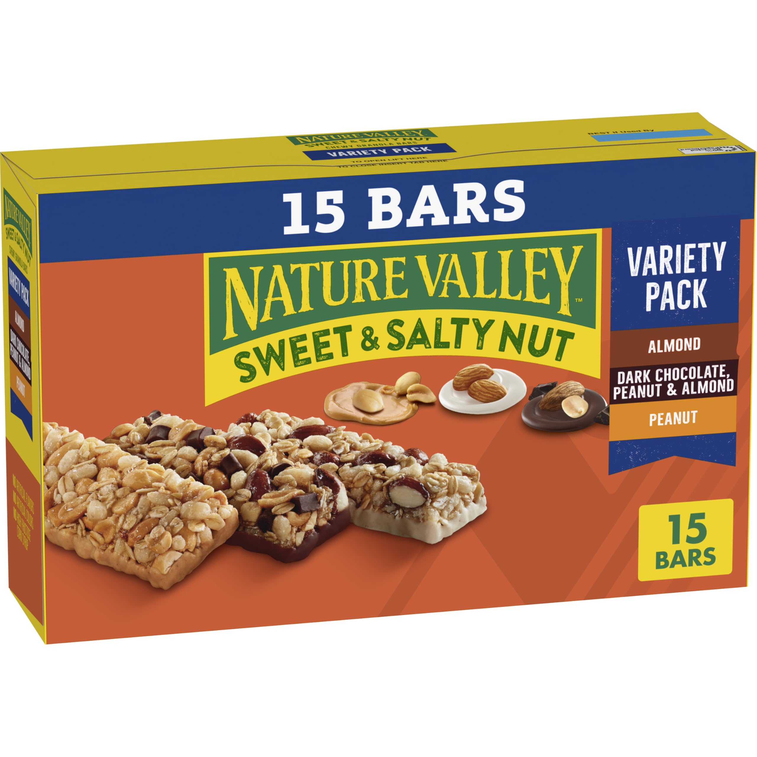 Nature Valley Sweet and Salty Nut Granola Bars, Variety Pack, 15 Bars, 18 oz