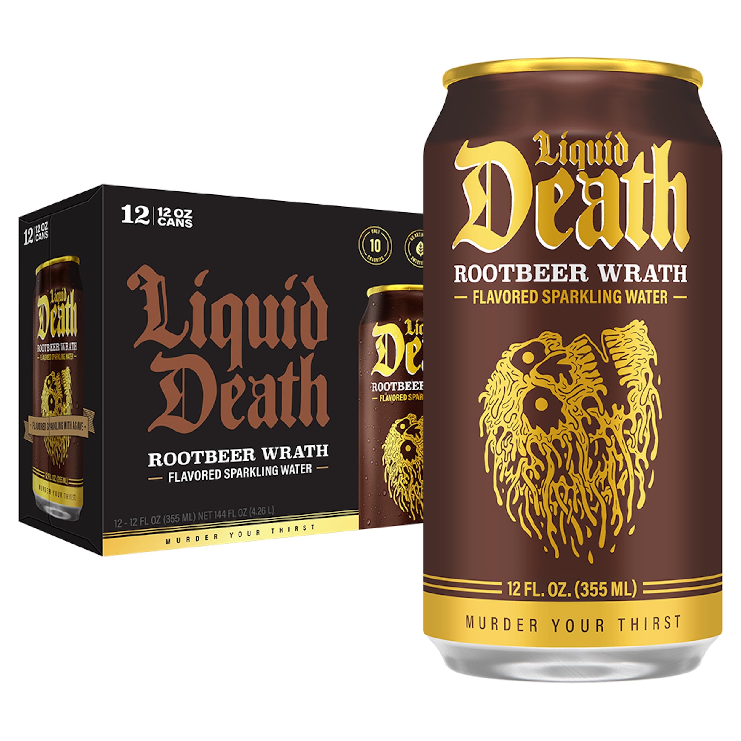 Liquid Death Rootbeer Wrath Sparkling Water 12oz 12 Pack