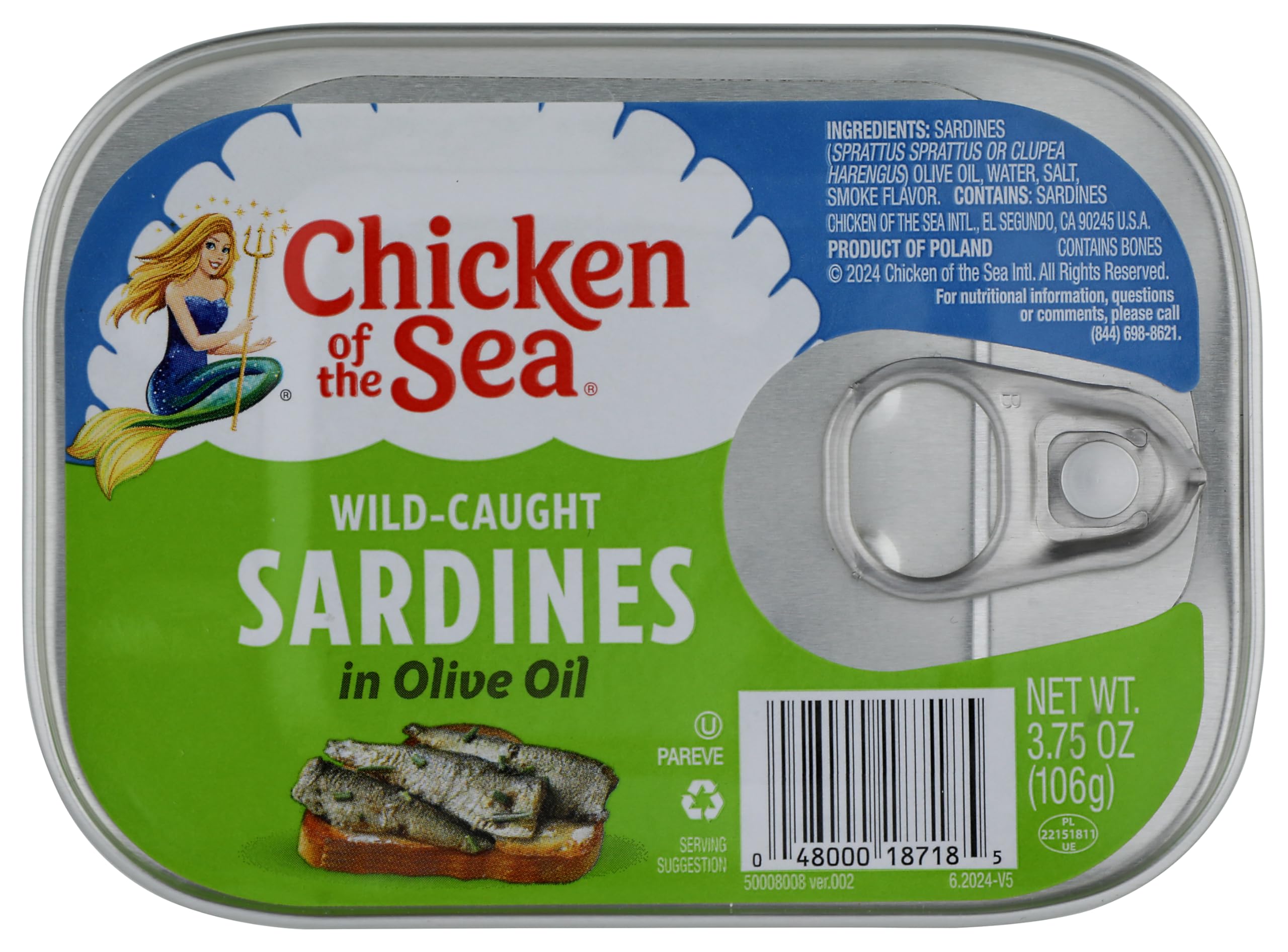 Chicken of the Sea Sardines in Olive Oil 3.75oz