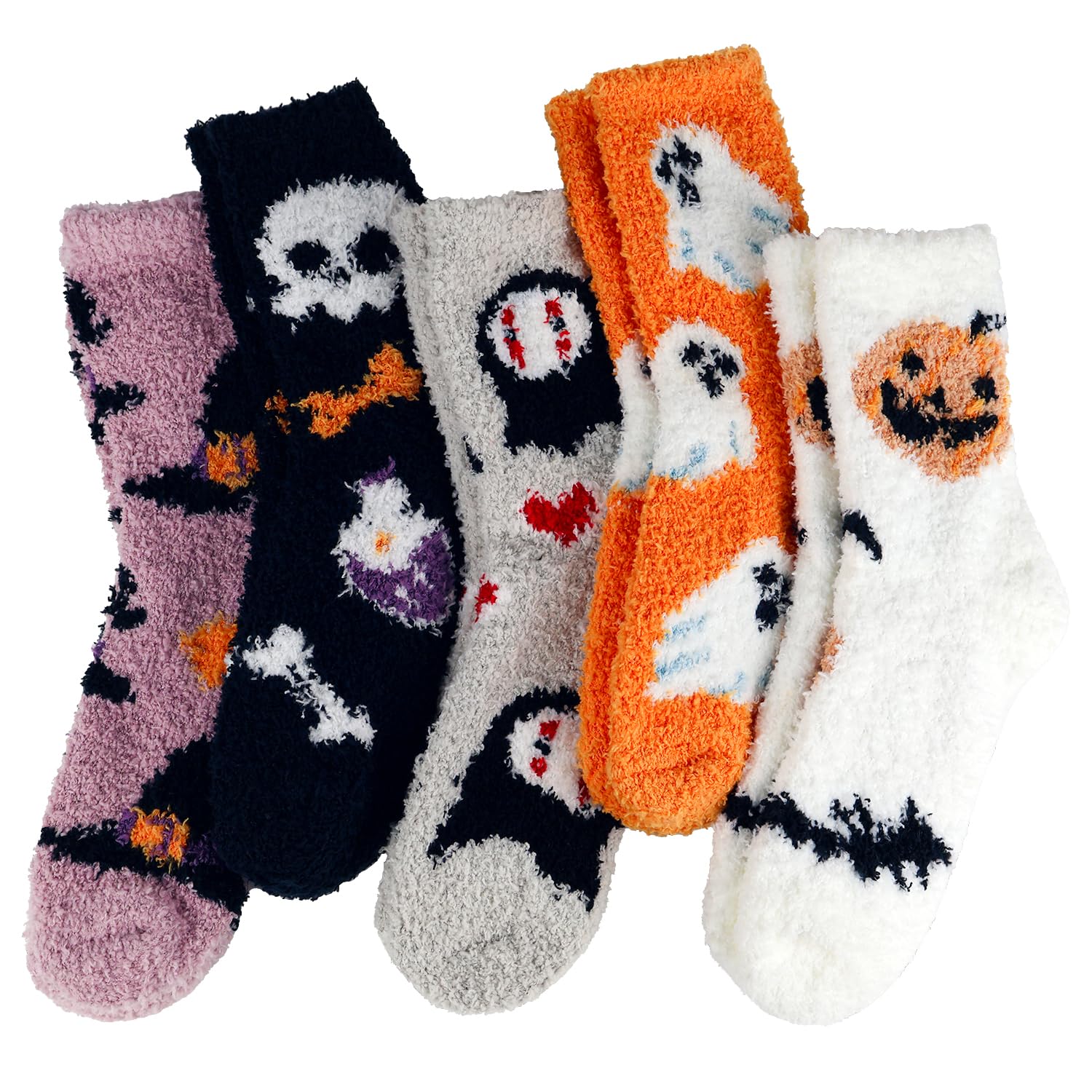 Ginmewrae Halloween Fuzzy Cozy Socks