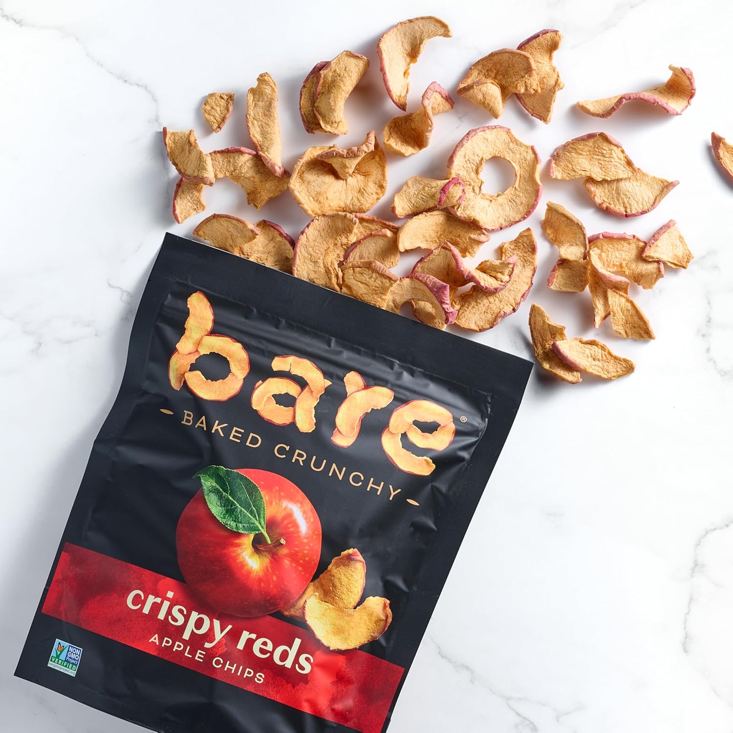 Bare Baked Crunchy, Crispy reds Apple Chips, 0.53 Ounce