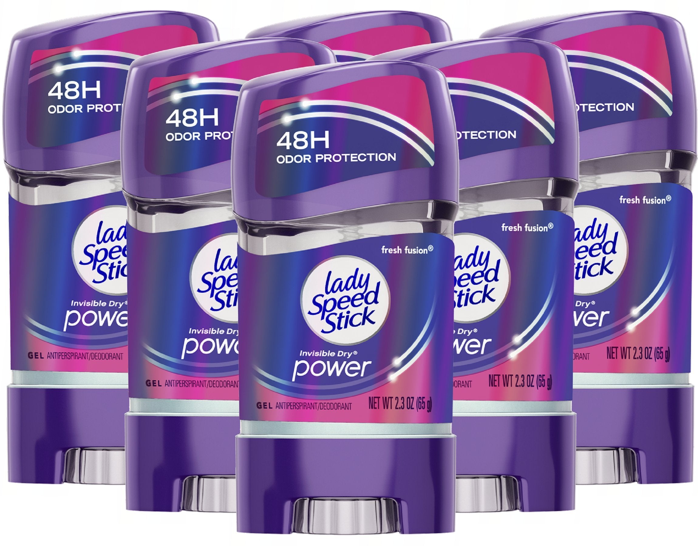 Lady Speed Stick Fresh Fusion Gel Deodorant 6-Pack