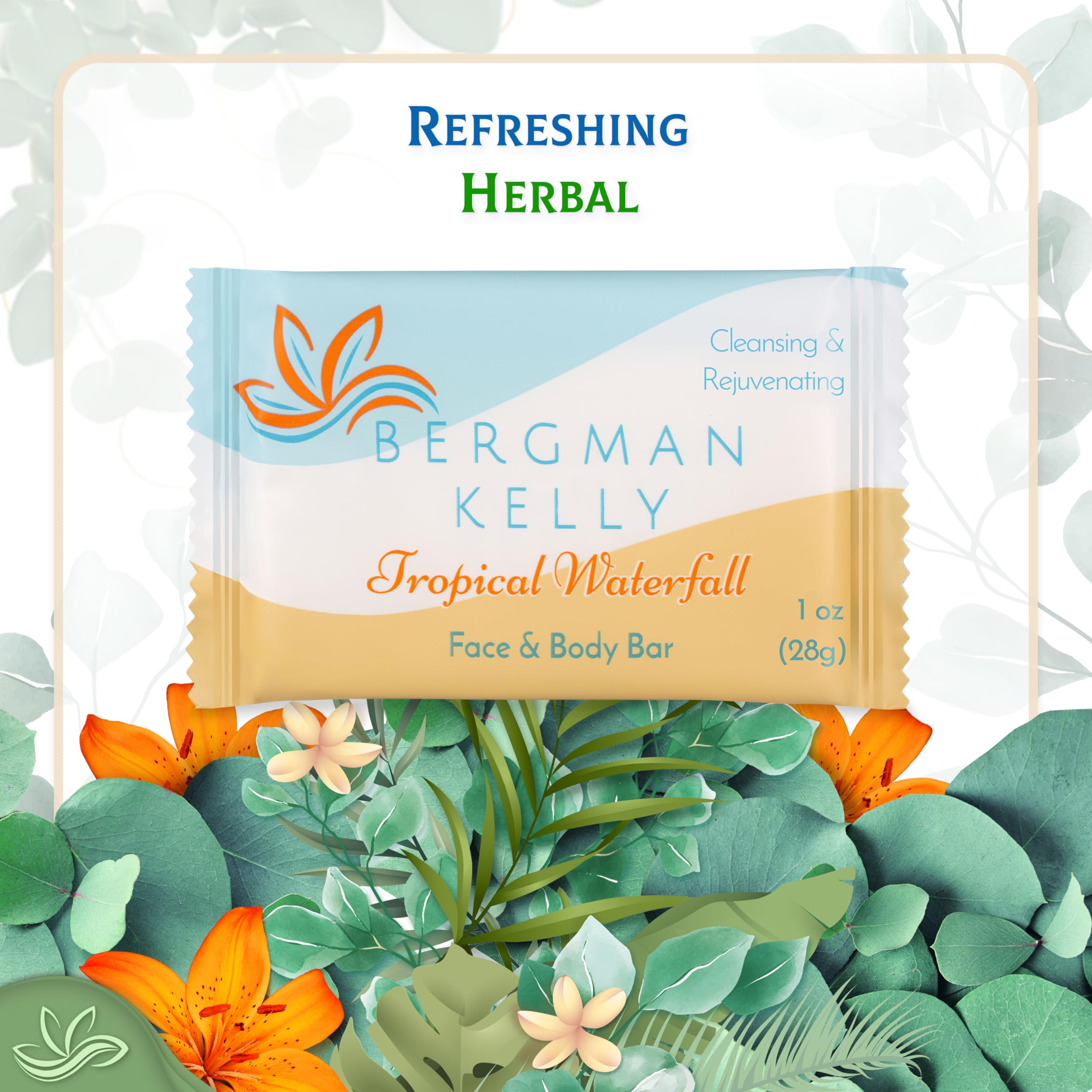 Bergman Kelly Tropical Waterfall Cleansing & Rejuvenating Face & Body Bar 1oz