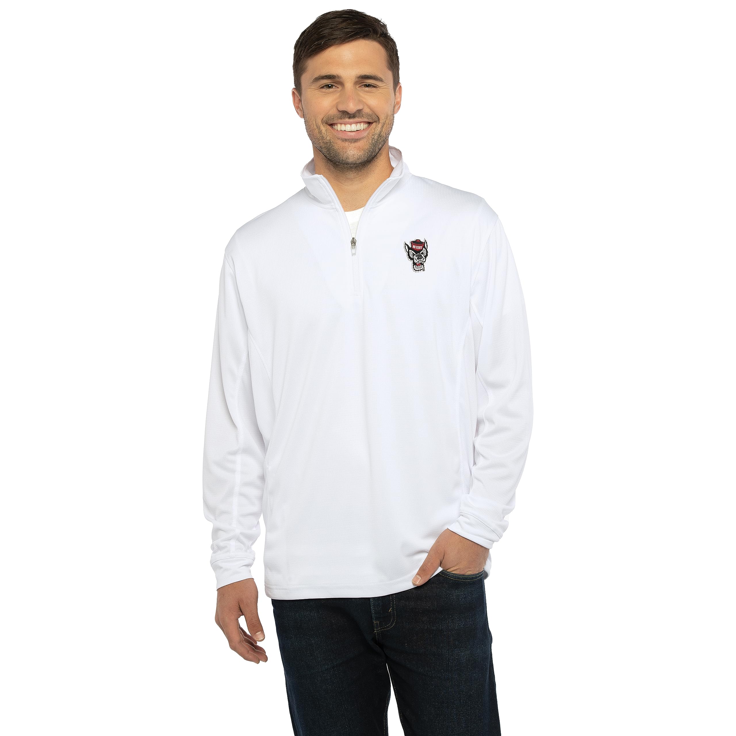 Vantage NC State Wolfpack 1/4 Zip Pullover White Medium
