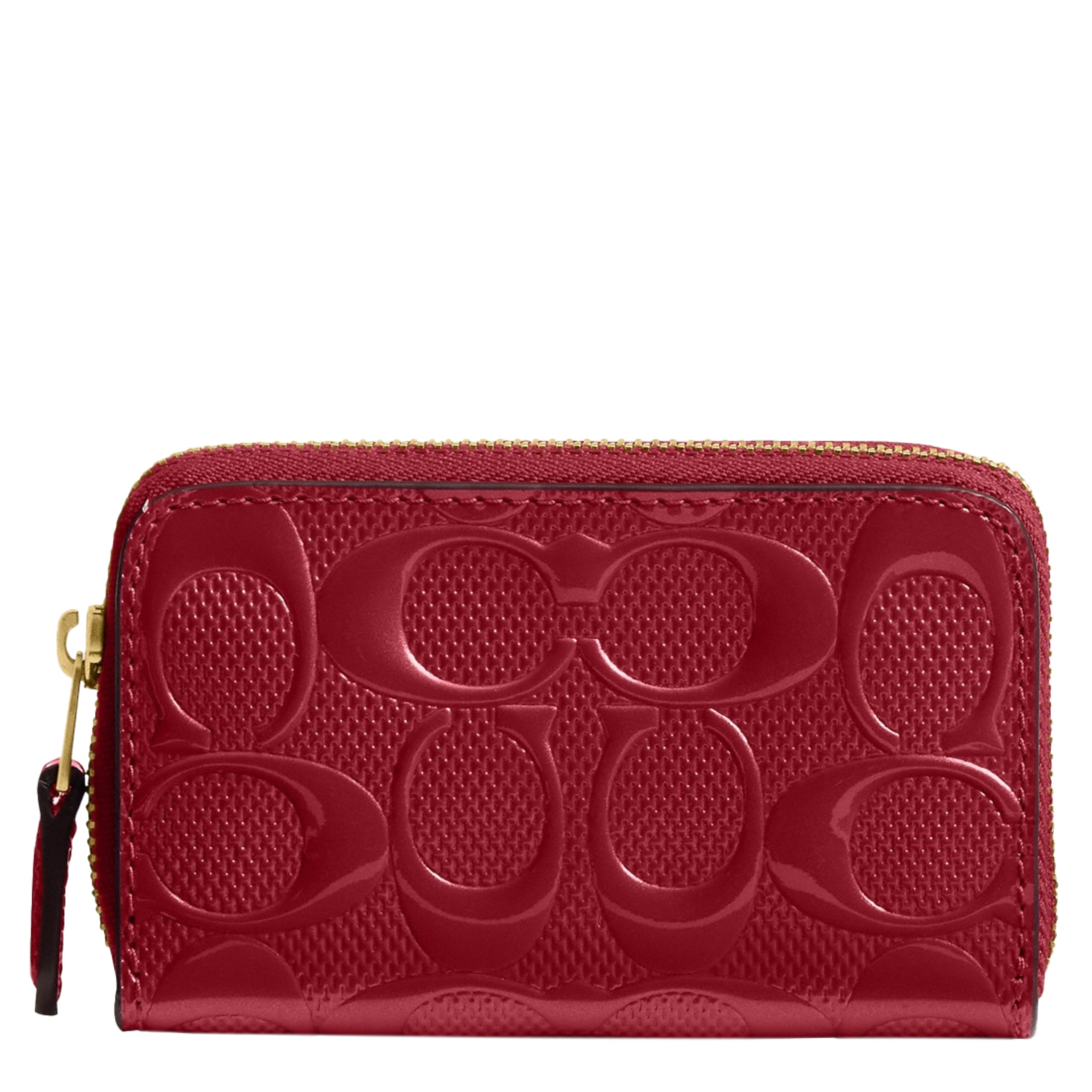 Box Program Patent Leather Small Zip Card Case