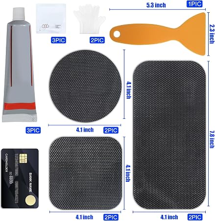 Trampoline Patch Repair Kit 3 Sizes Patches | Repair Trampoline Mat Tear or Hole in a Mat