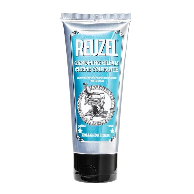 REUZEL Grooming Cream, Pilable Natural Light Hold, Adds Texture and Definition, Moisturizing, Weightless, Easy To Wash Out, Water Based Formula, Sugary Rum Scent, 3.38 oz