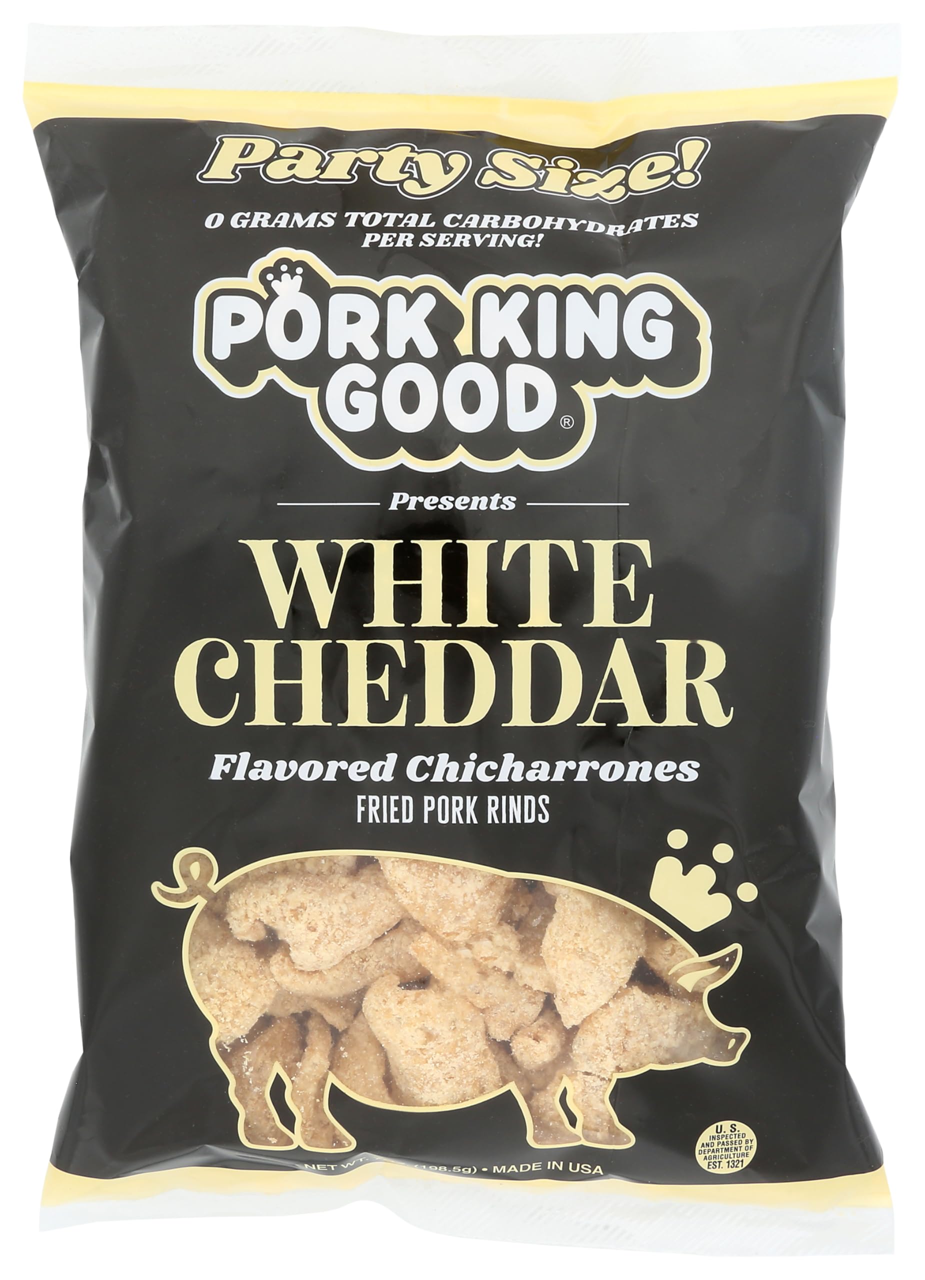 Pork King Good White Cheddar Pork Rinds 7oz