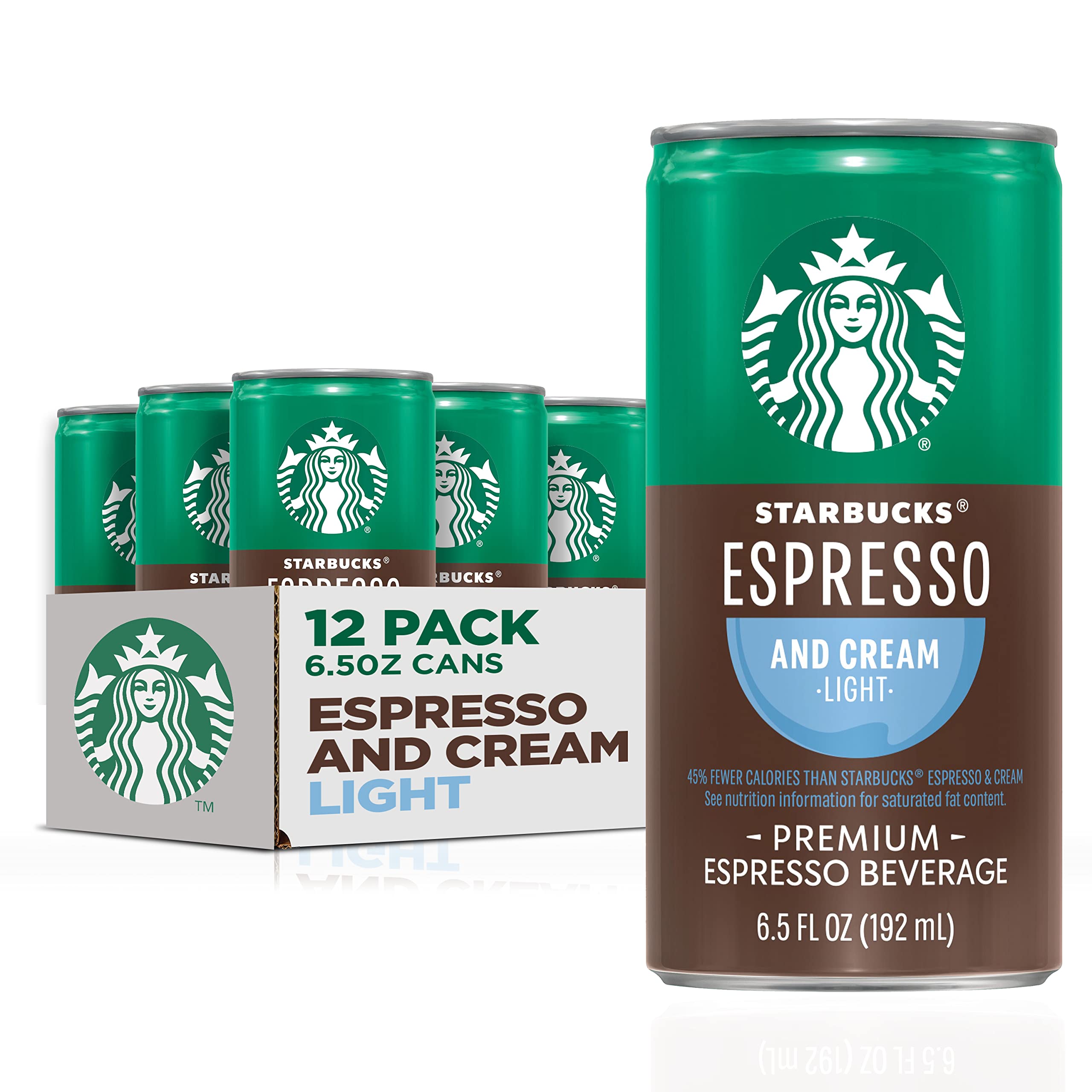 Starbucks Espresso & Cream Light, 6.5 Fl Oz Cans (Pack of 12)