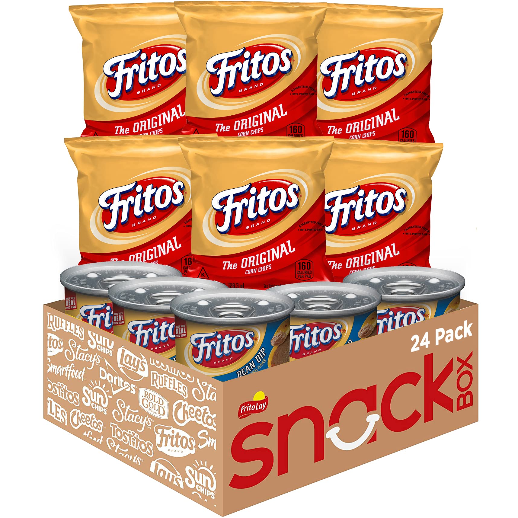 Frito Lay Fritos & Bean Dip Variety 24-Pack