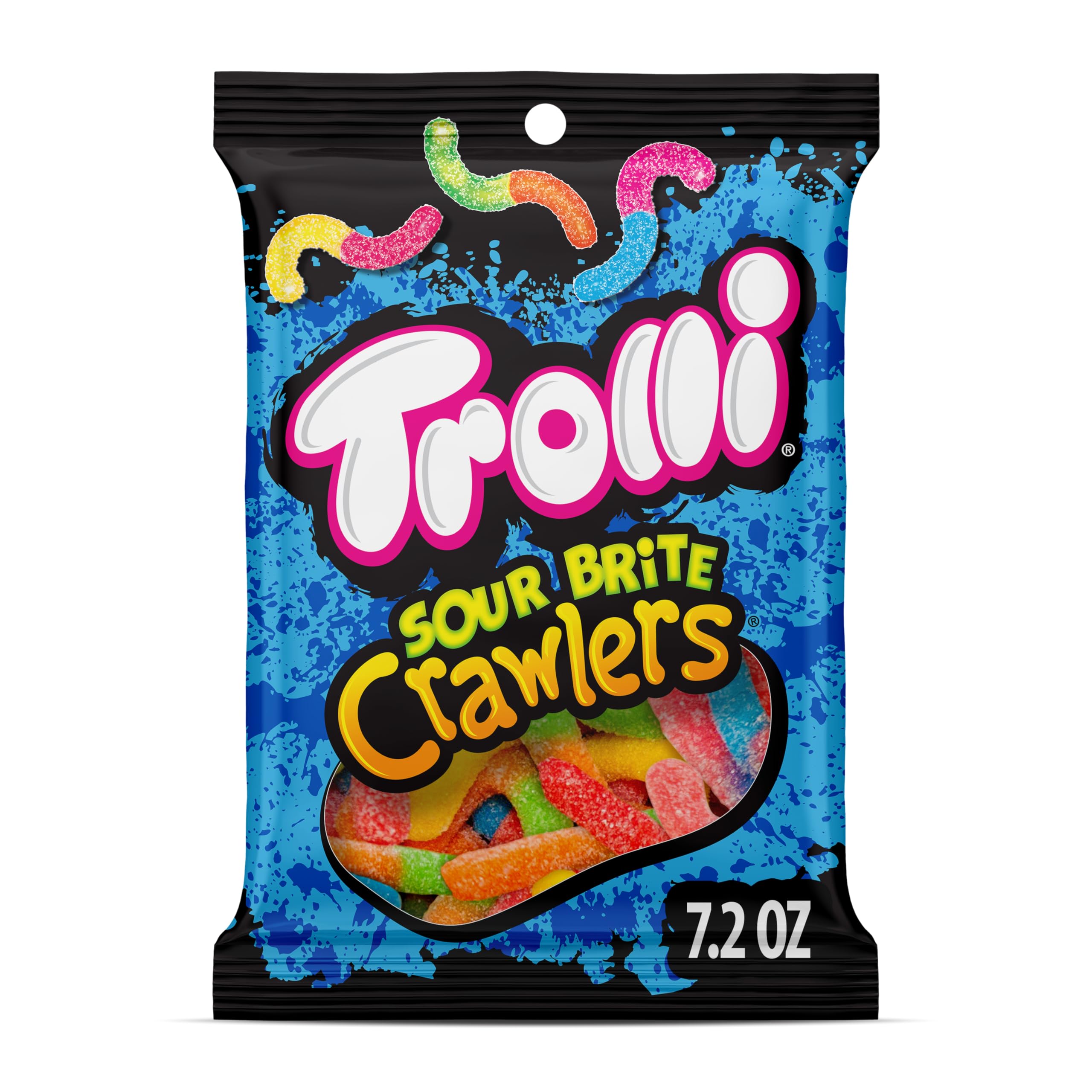 Trolli Sour Brite Crawlers Gummy Worms 7.2oz