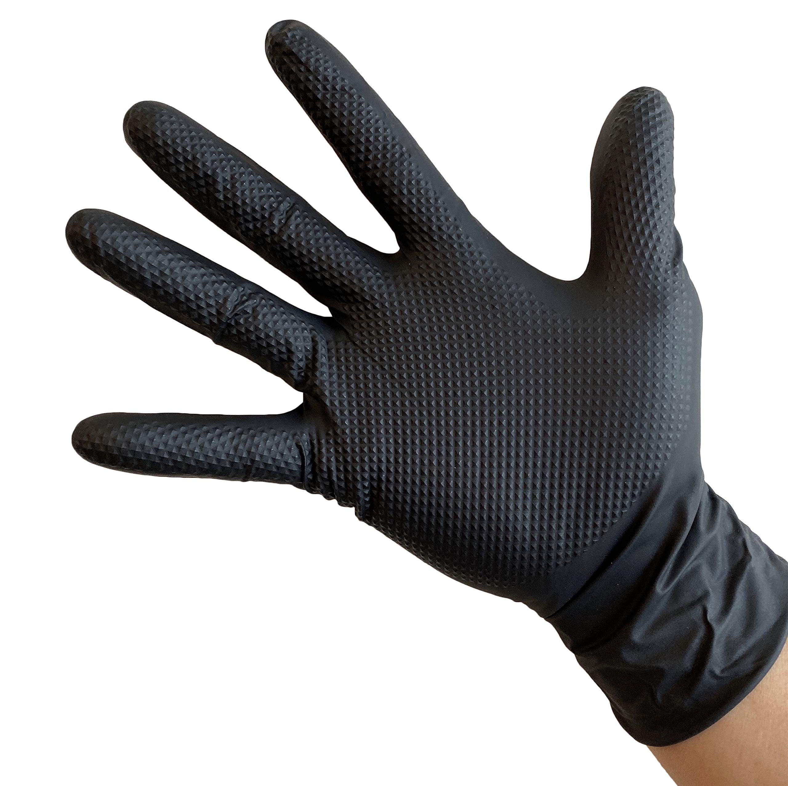 KingSeal UltraBlack PRO-3D Nitrile Gloves XL